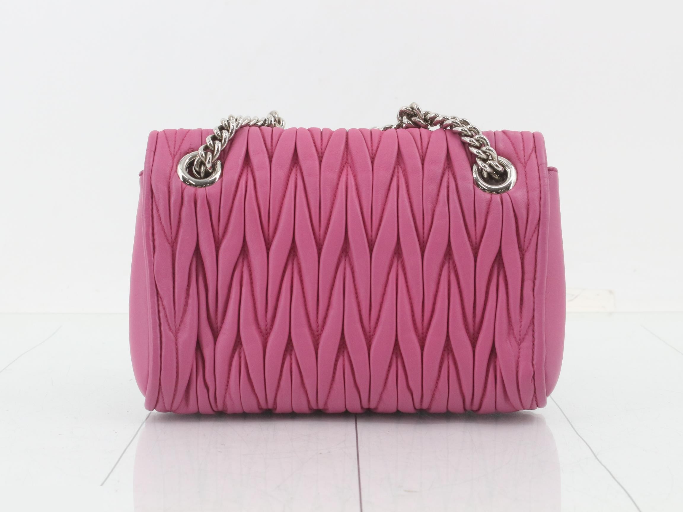 Matelassé Leather Chain Shoulder Bag — view 2