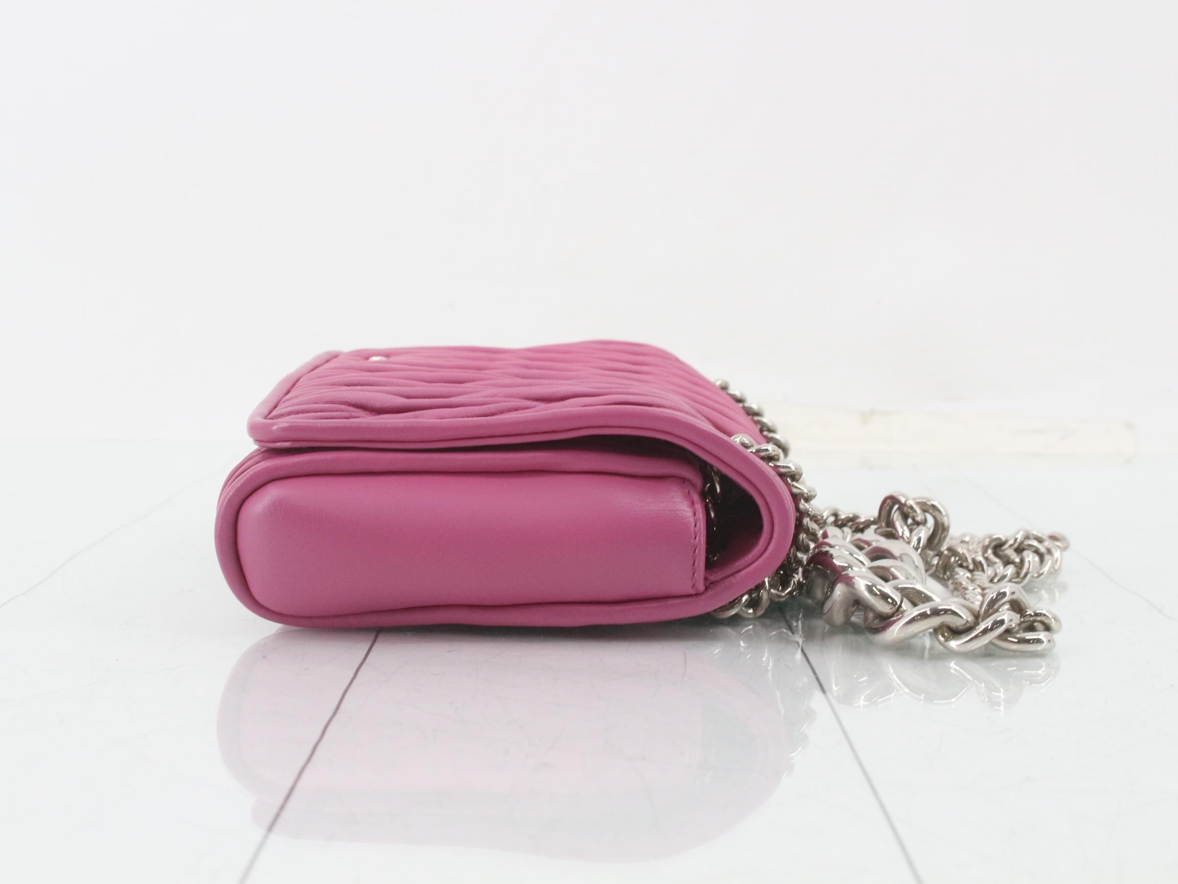 Matelassé Leather Chain Shoulder Bag — view 3
