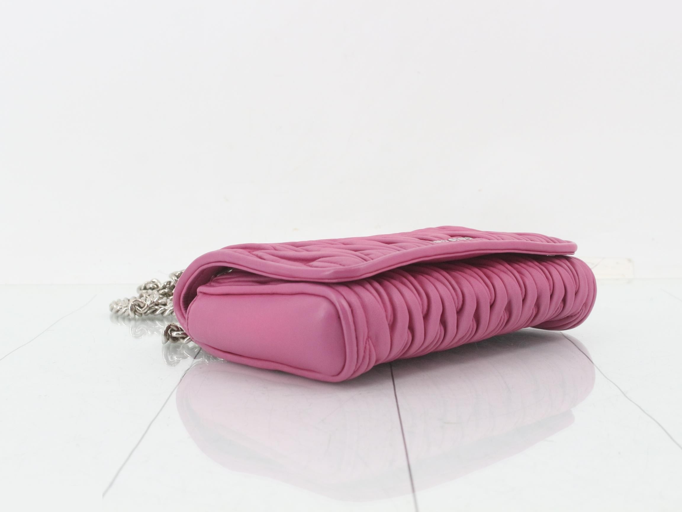 Matelassé Leather Chain Shoulder Bag — view 5