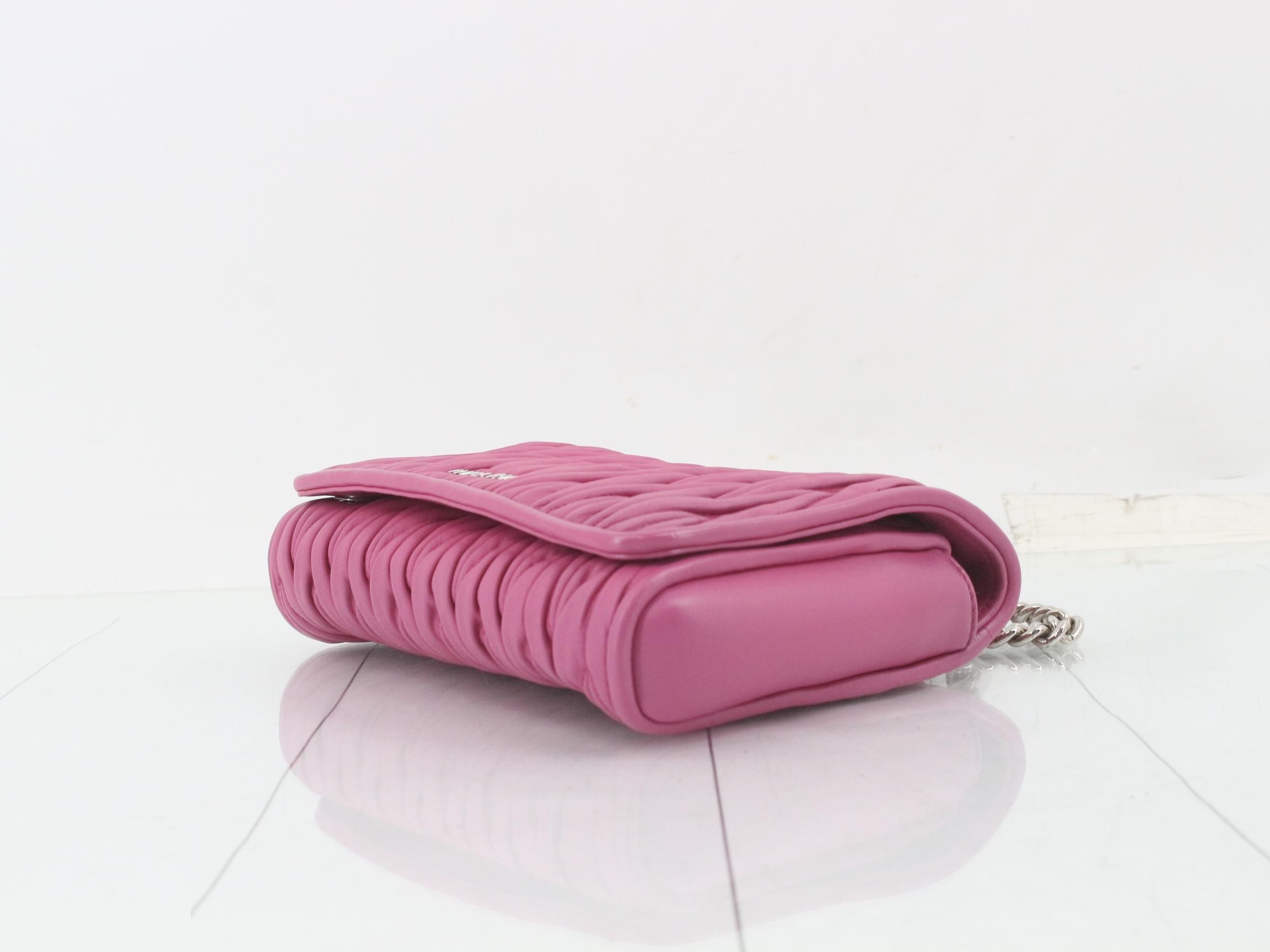 Matelassé Leather Chain Shoulder Bag — view 6