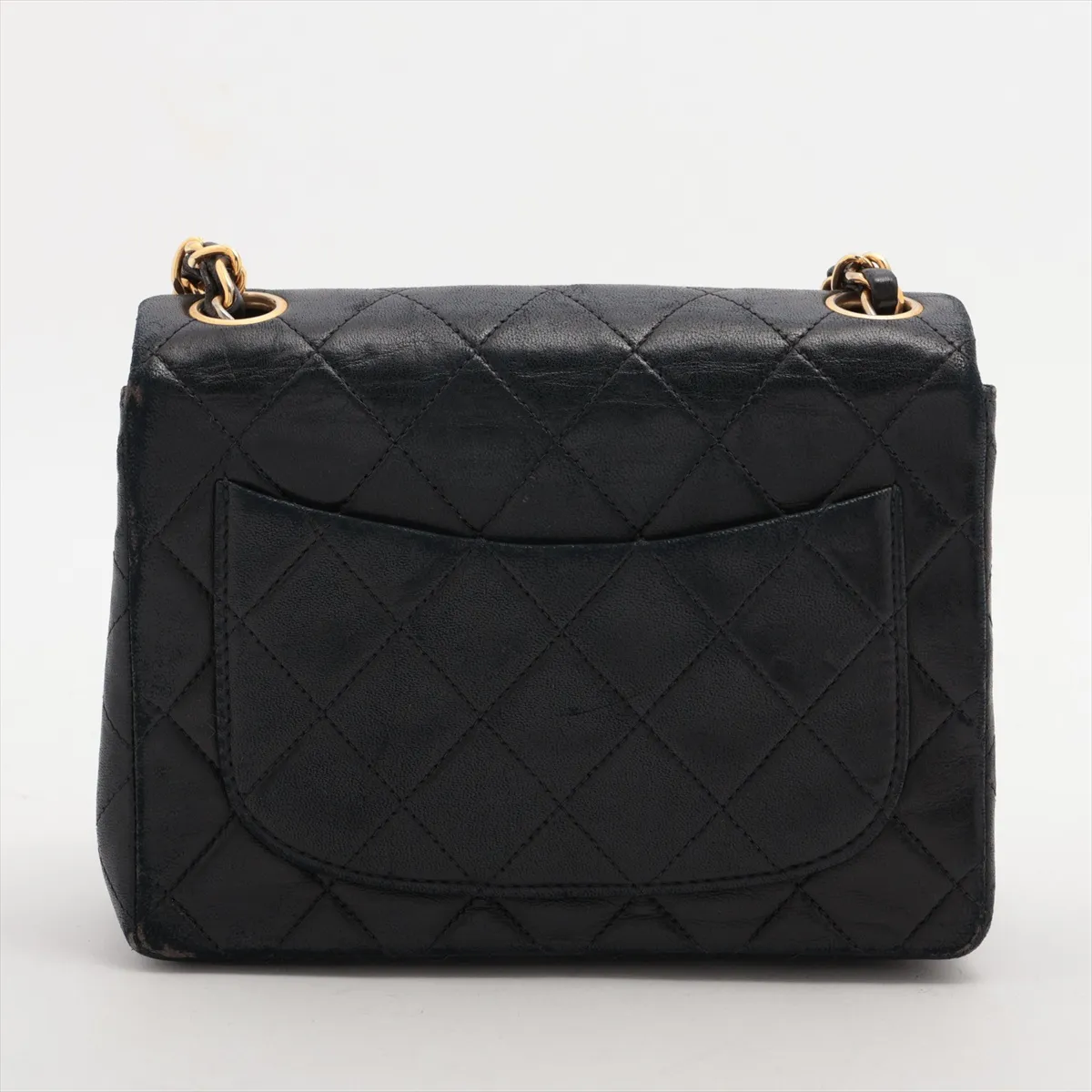 Mini Matelasse 17 Lambskin Single Flap Single Chain Bag Black Gold Hardware 2055851 2nd Series A01115 — view 2