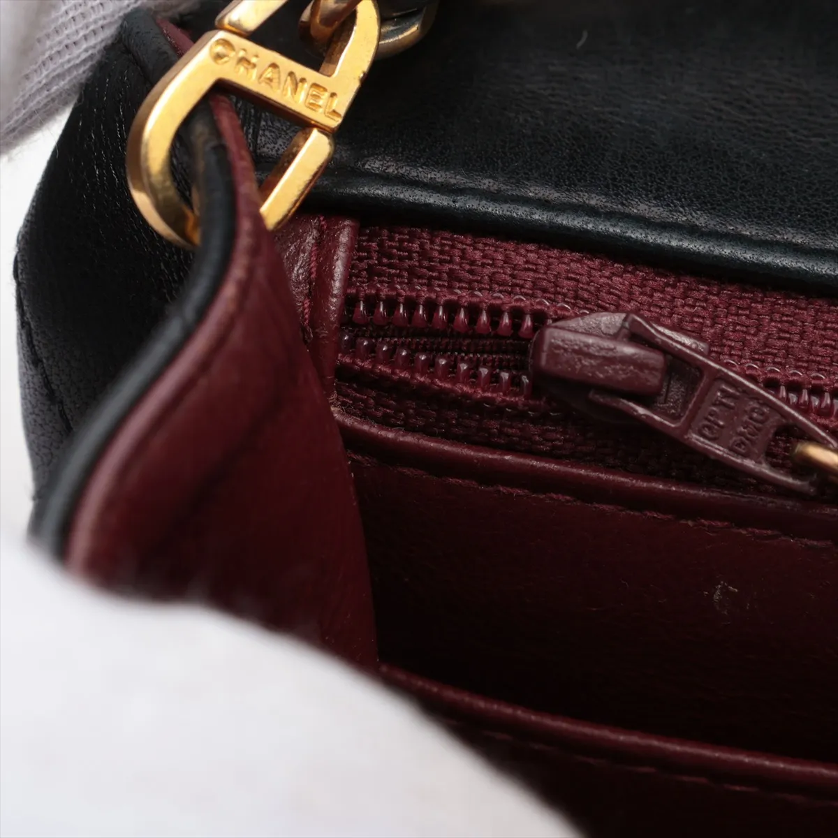 Mini Matelasse 17 Lambskin Single Flap Single Chain Bag Black Gold Hardware 2055851 2nd Series A01115 — view 11
