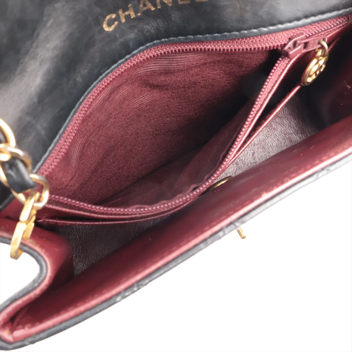 Mini Matelasse 17 Lambskin Single Flap Single Chain Bag Black Gold Hardware 2055851 2nd Series A01115 — view 8