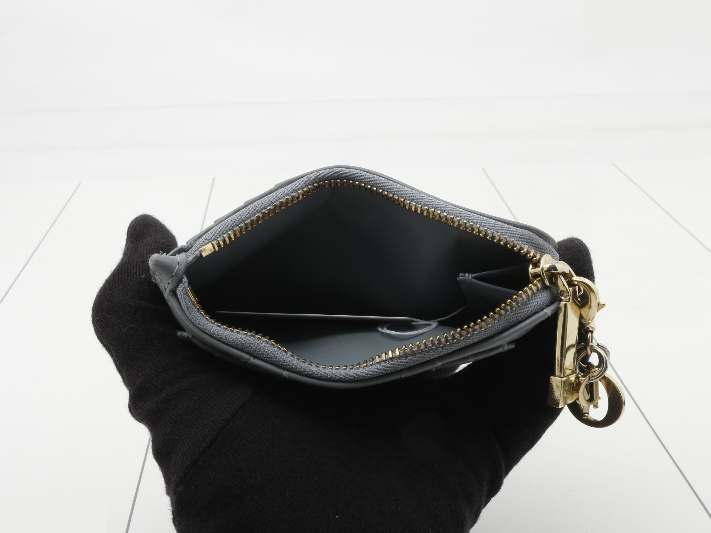 Cannage Lambskin Fragment Case, Cloud Blue — view 4