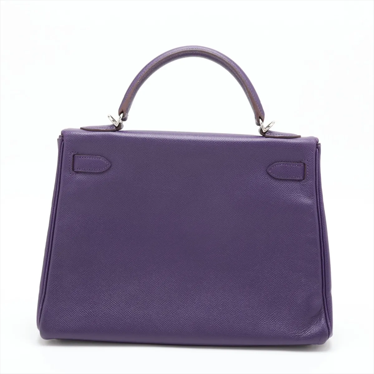 [Individually packaged] Hermes Kelly 32 Retournée Veau Epsom Ultraviolet Silver Hardware N:2010 — view 2