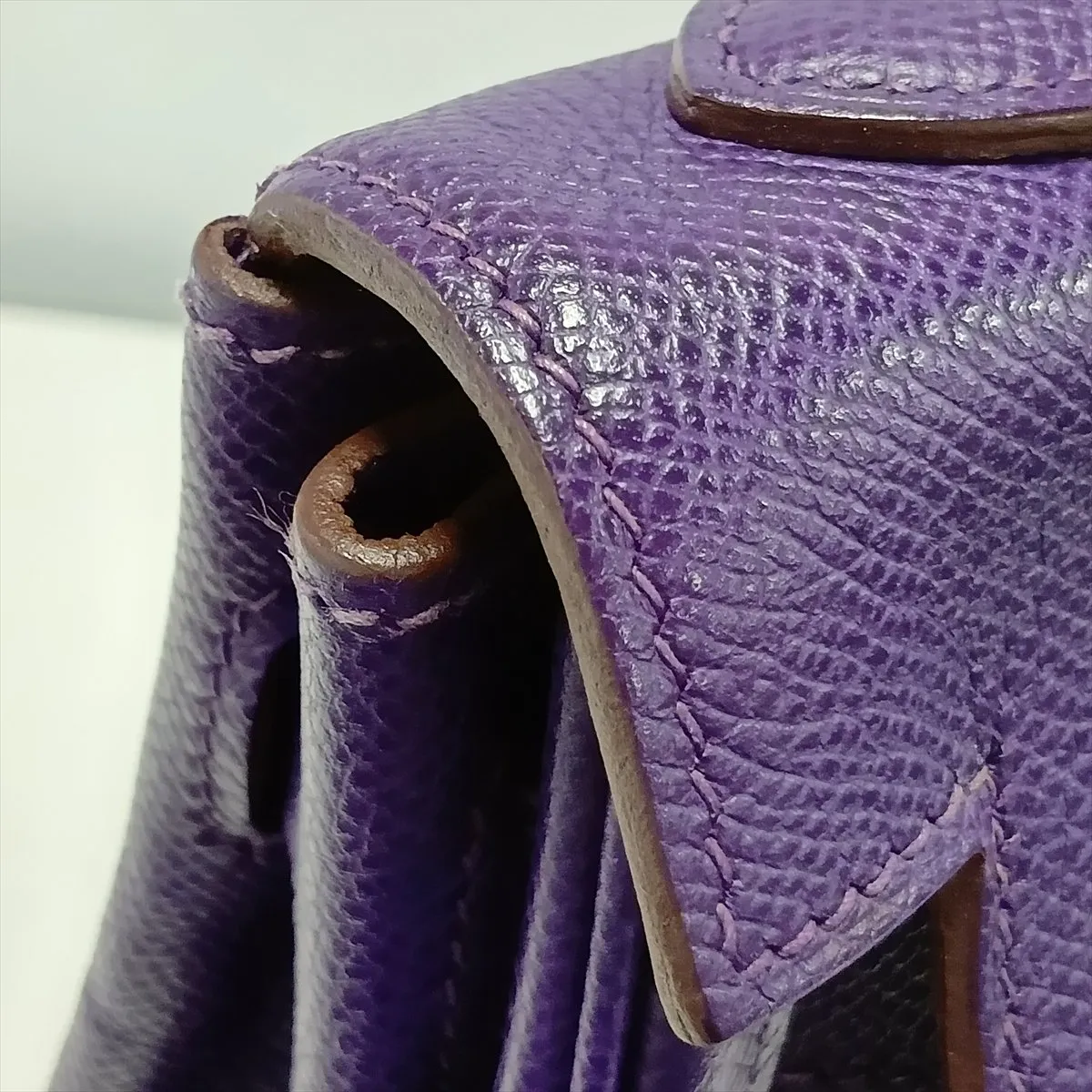 [Individually packaged] Hermes Kelly 32 Retournée Veau Epsom Ultraviolet Silver Hardware N:2010 — view 14