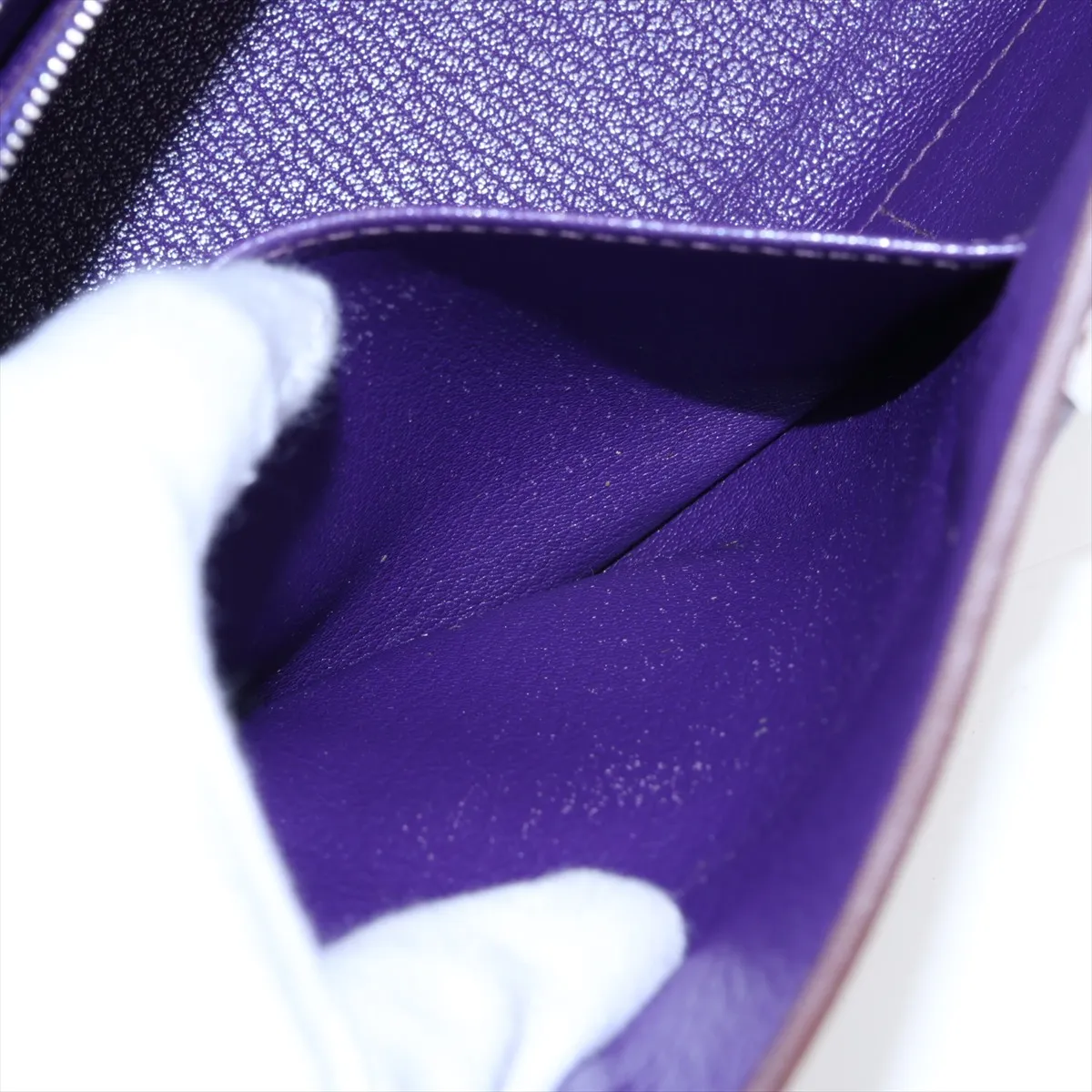 [Individually packaged] Hermes Kelly 32 Retournée Veau Epsom Ultraviolet Silver Hardware N:2010 — view 10