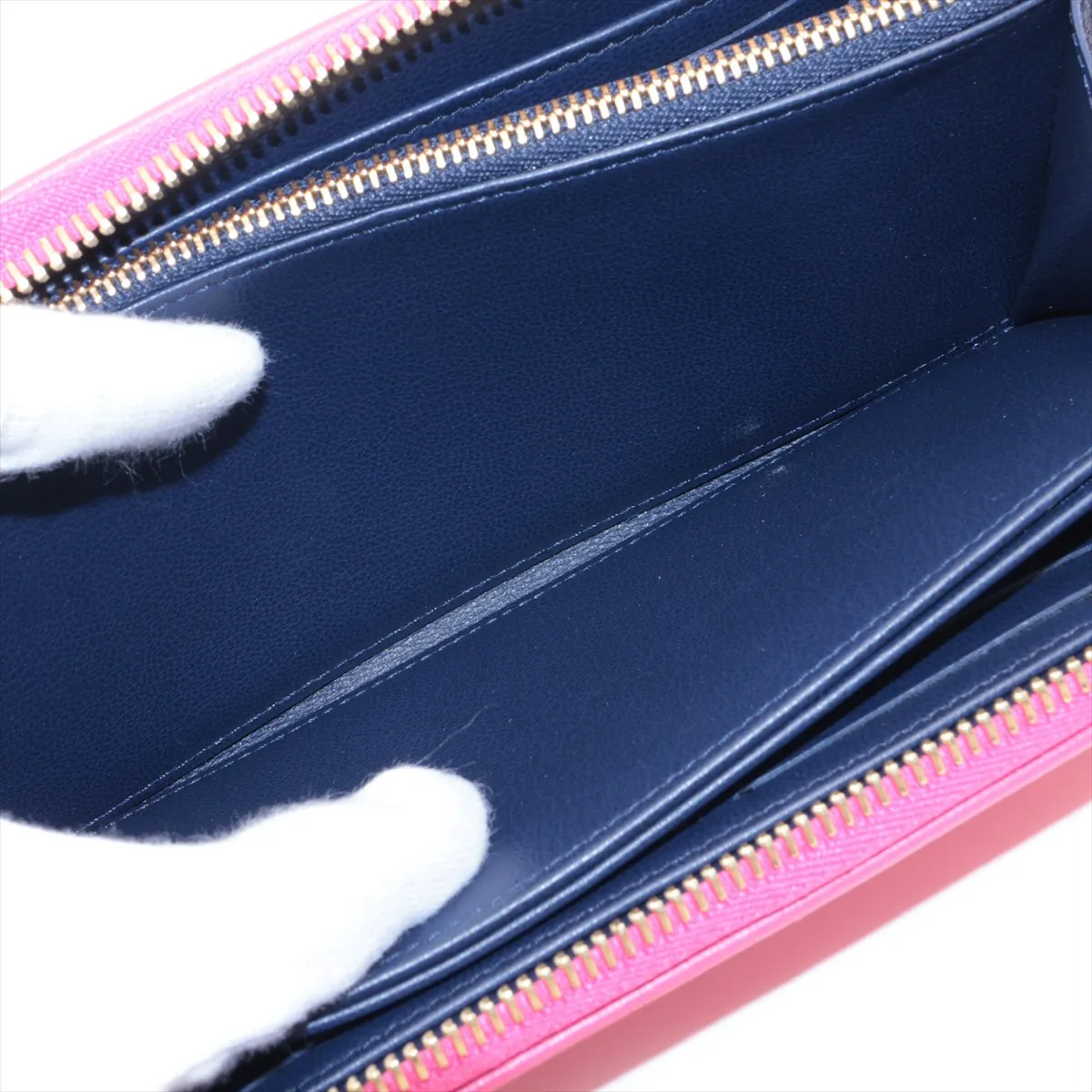 Monogram Embossed Zippy Wallet M82737 Pink Round Zip Wallet (RFID detected) — view 6