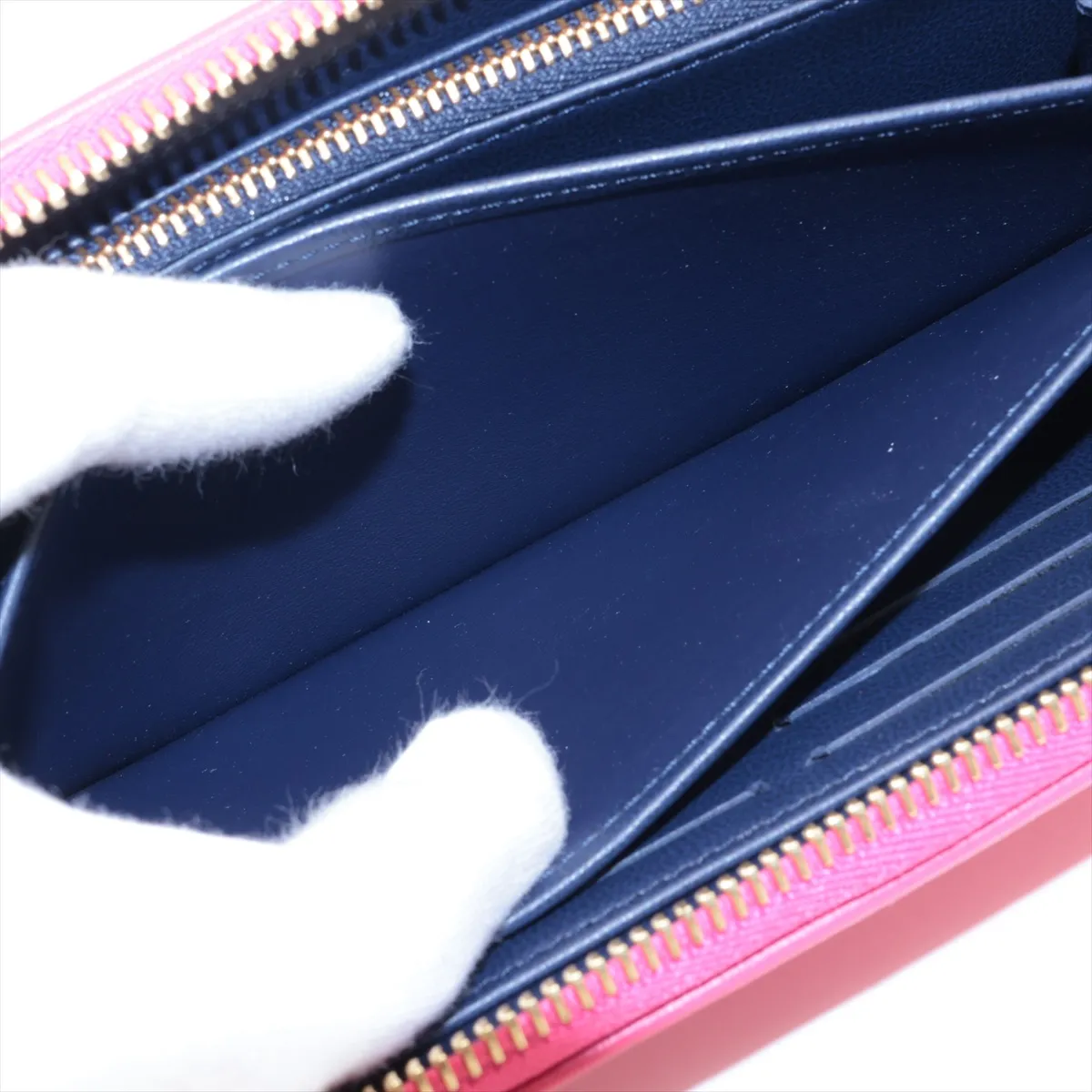 Monogram Embossed Zippy Wallet M82737 Pink Round Zip Wallet (RFID detected) — view 7