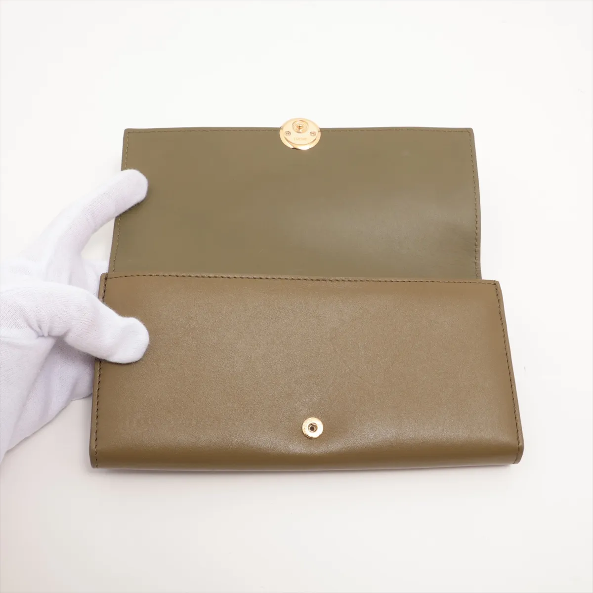 Pebble Continental Wallet Leather Long Wallet Green — view 3