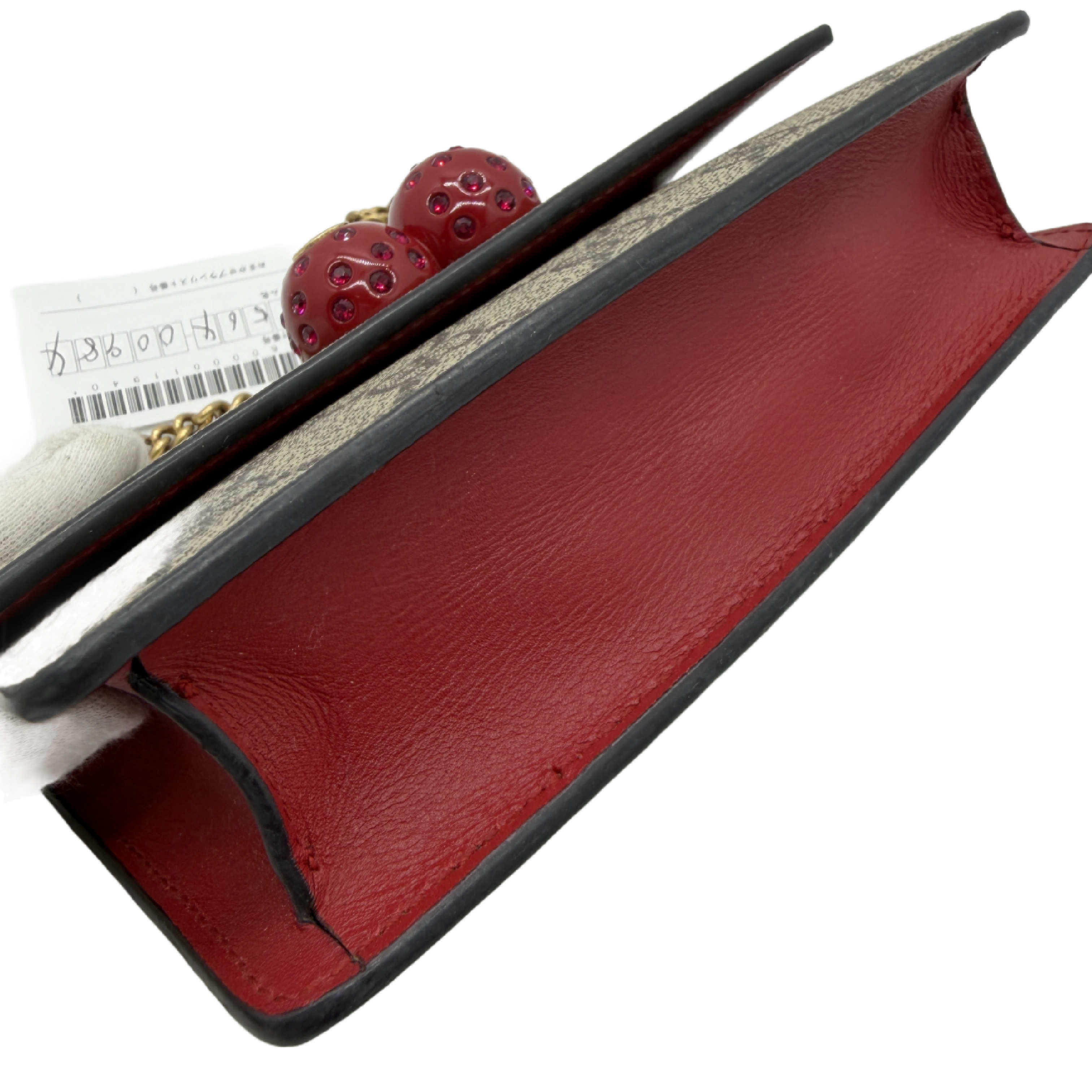 GG Supreme Cherry Crystal Chain Shoulder Bag Mini Bag Cherry Shoulder Bag — view 3