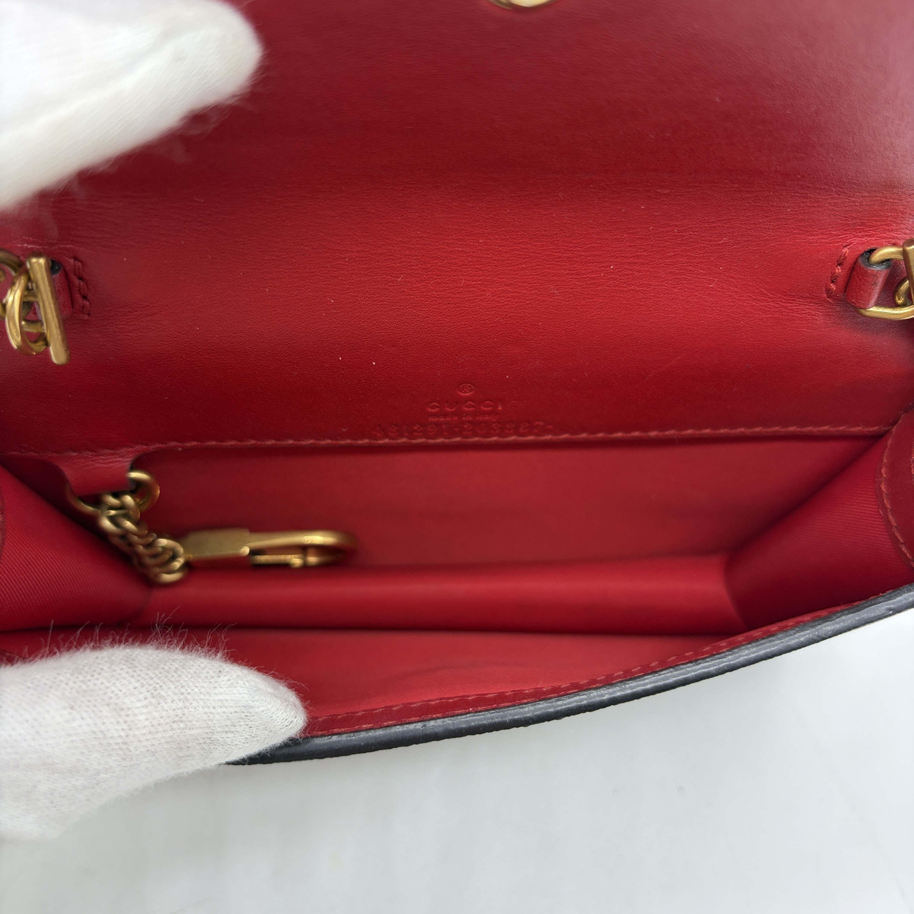 GG Supreme Cherry Crystal Chain Shoulder Bag Mini Bag Cherry Shoulder Bag — view 8