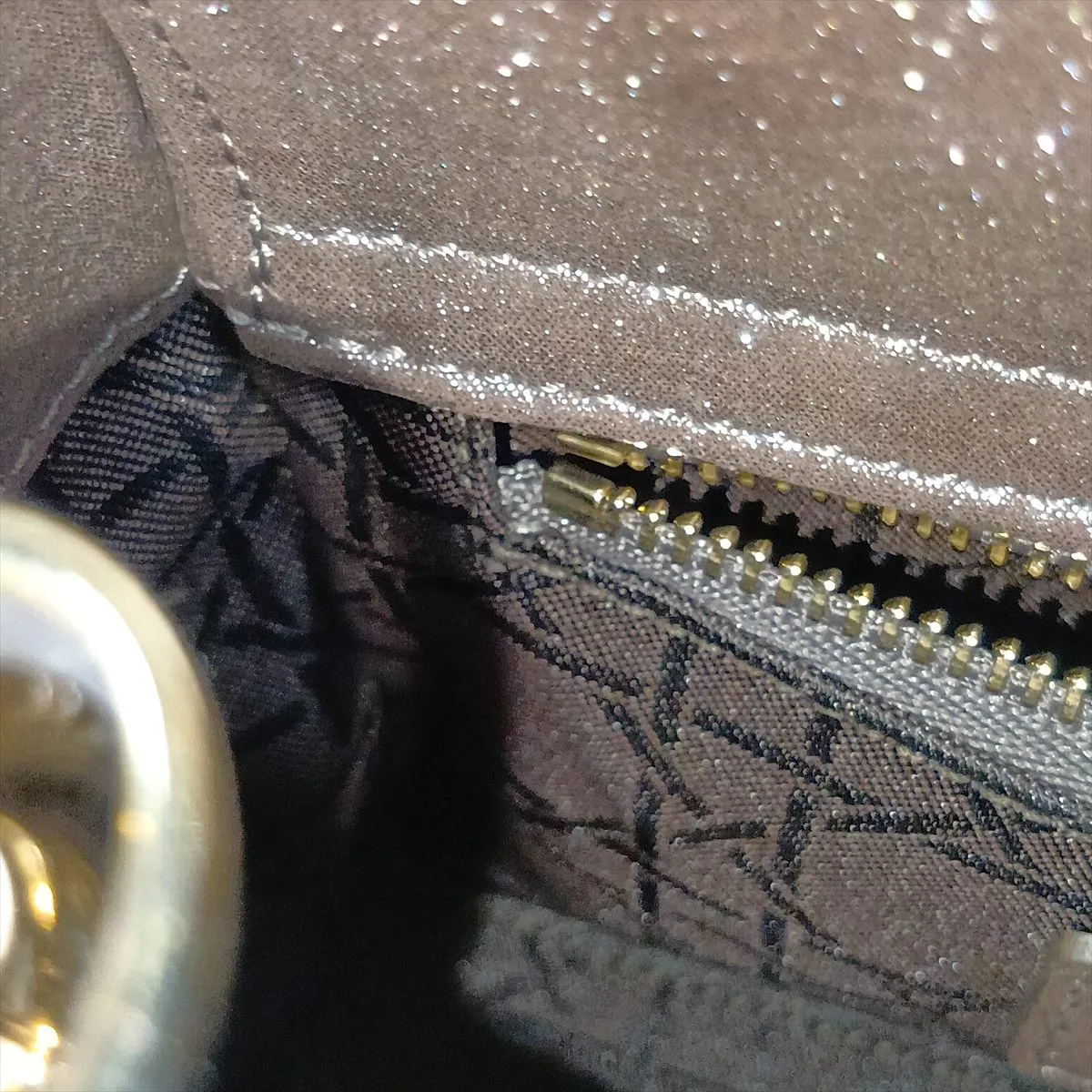 Cannage Lady Dior Mini Coated Leather 2-Way Handbag, Brown — view 12