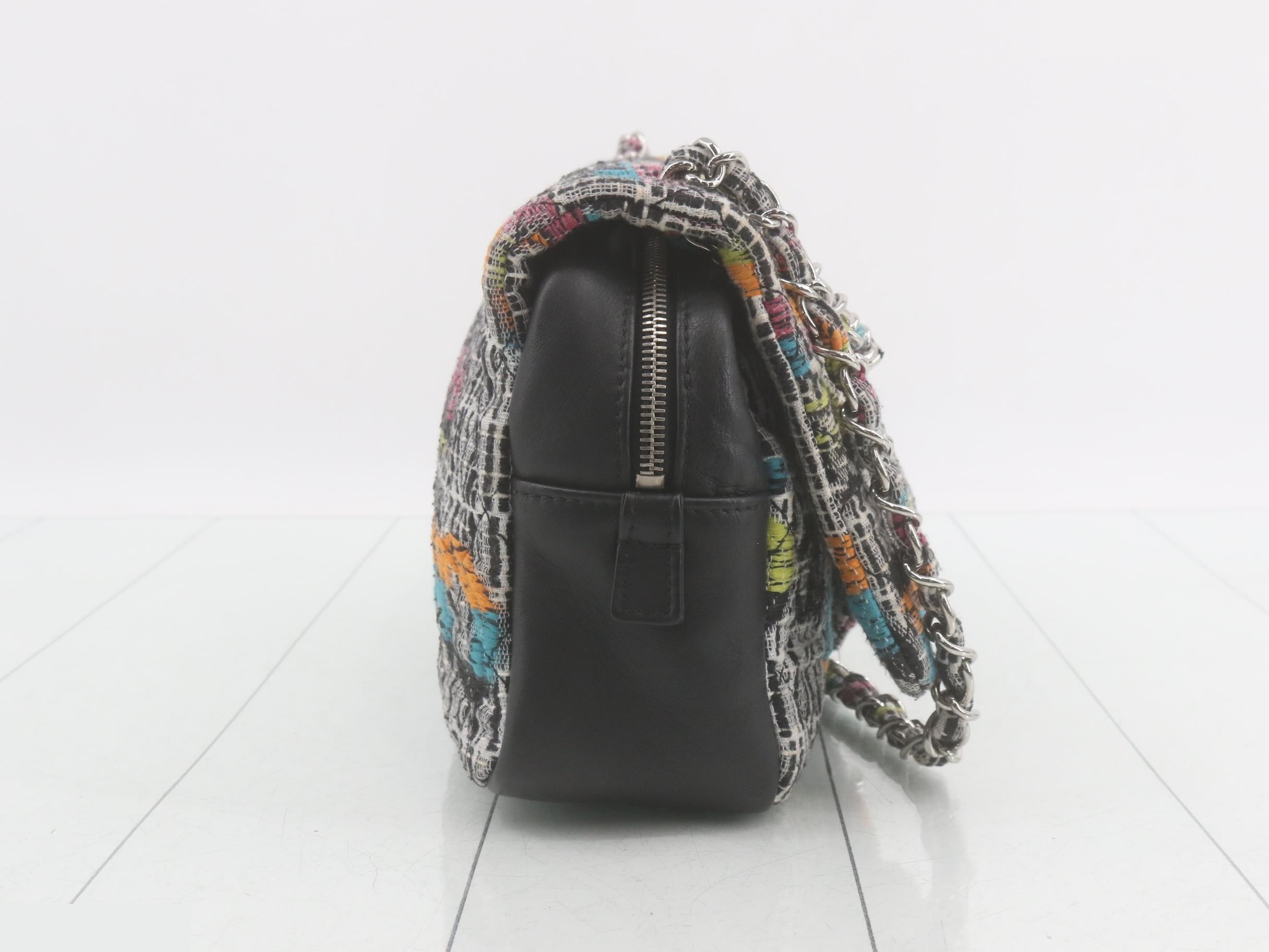 Tweed multicolor matelassé shoulder bag — view 4