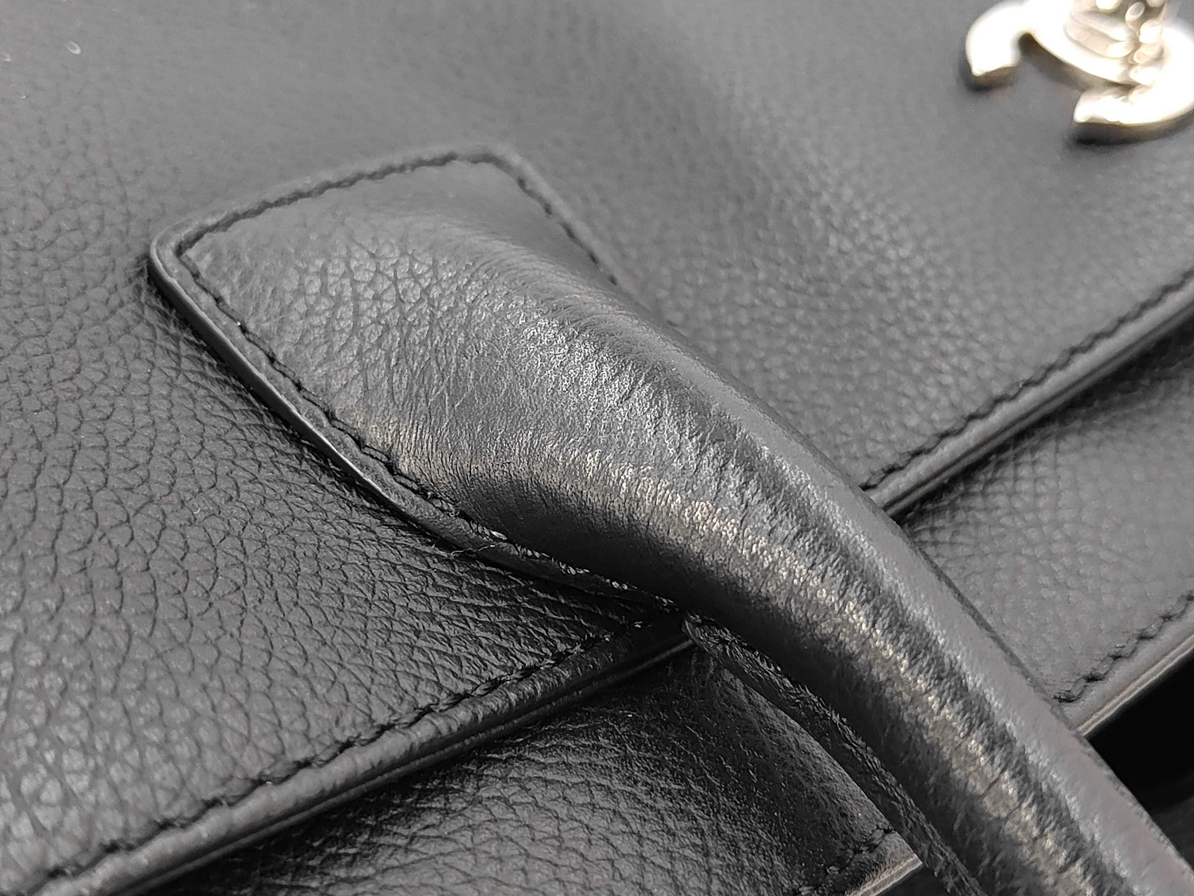 Executive Tote Soft Caviar Leather Handbag — view 7