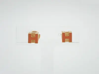 Cage d'H earrings, one earring without backing.
