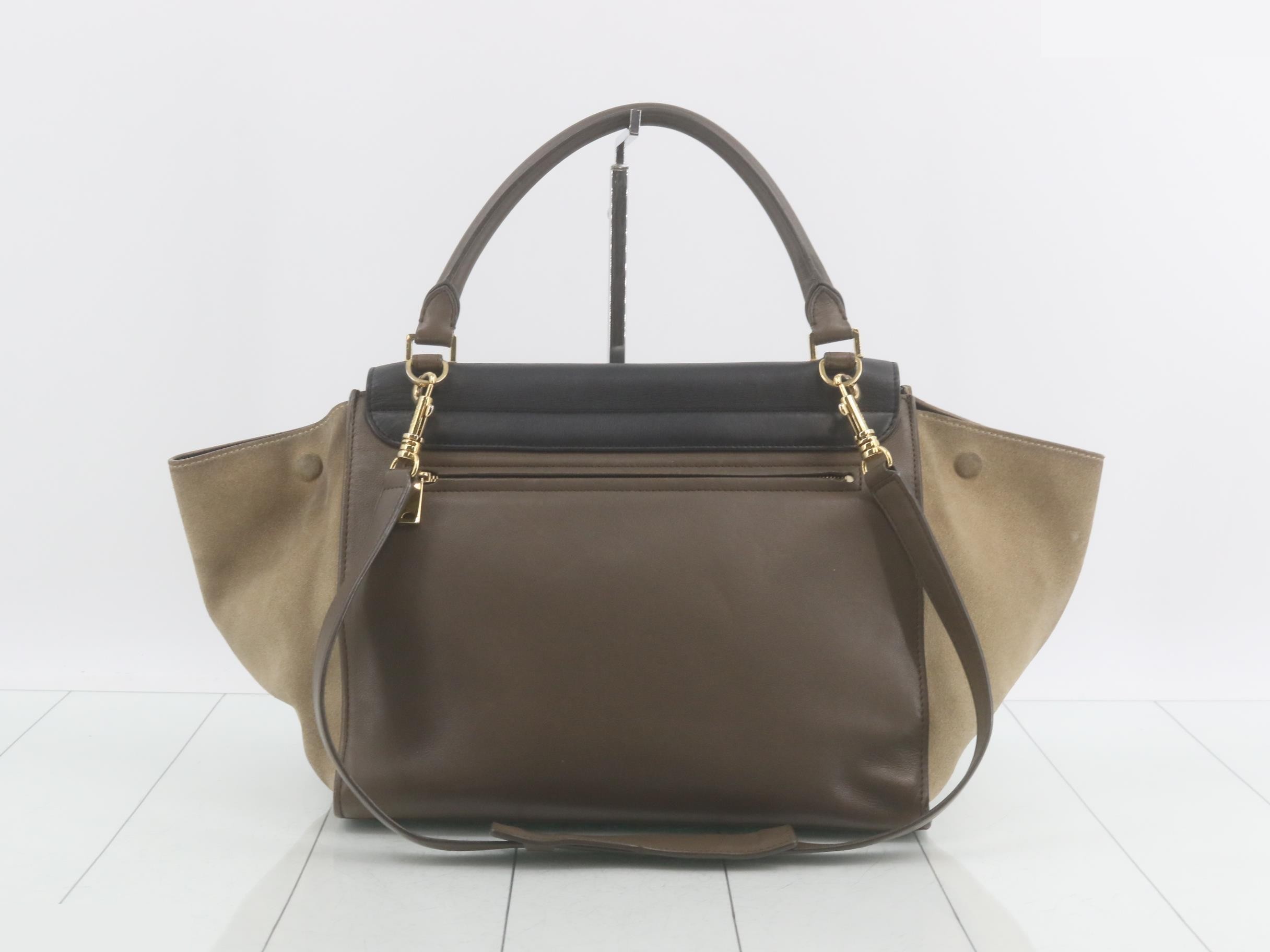 Trapeze Leather Suede 2-Way Semi-Shoulder/Handbag — view 2