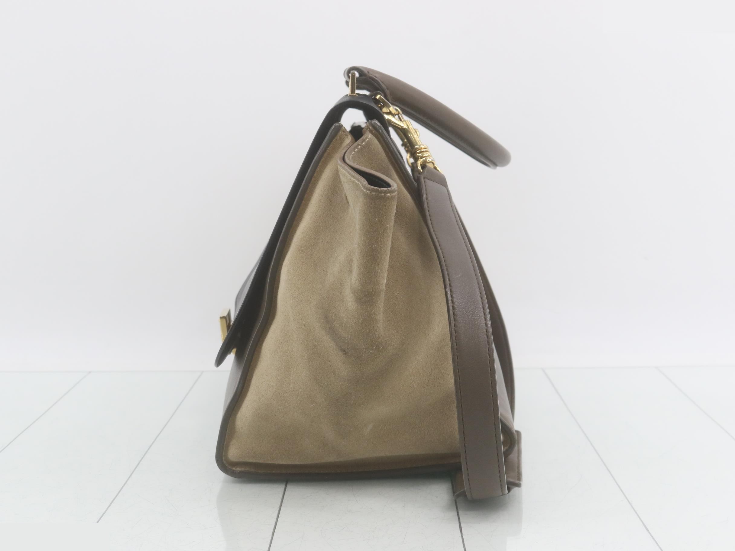 Trapeze Leather Suede 2-Way Semi-Shoulder/Handbag — view 3