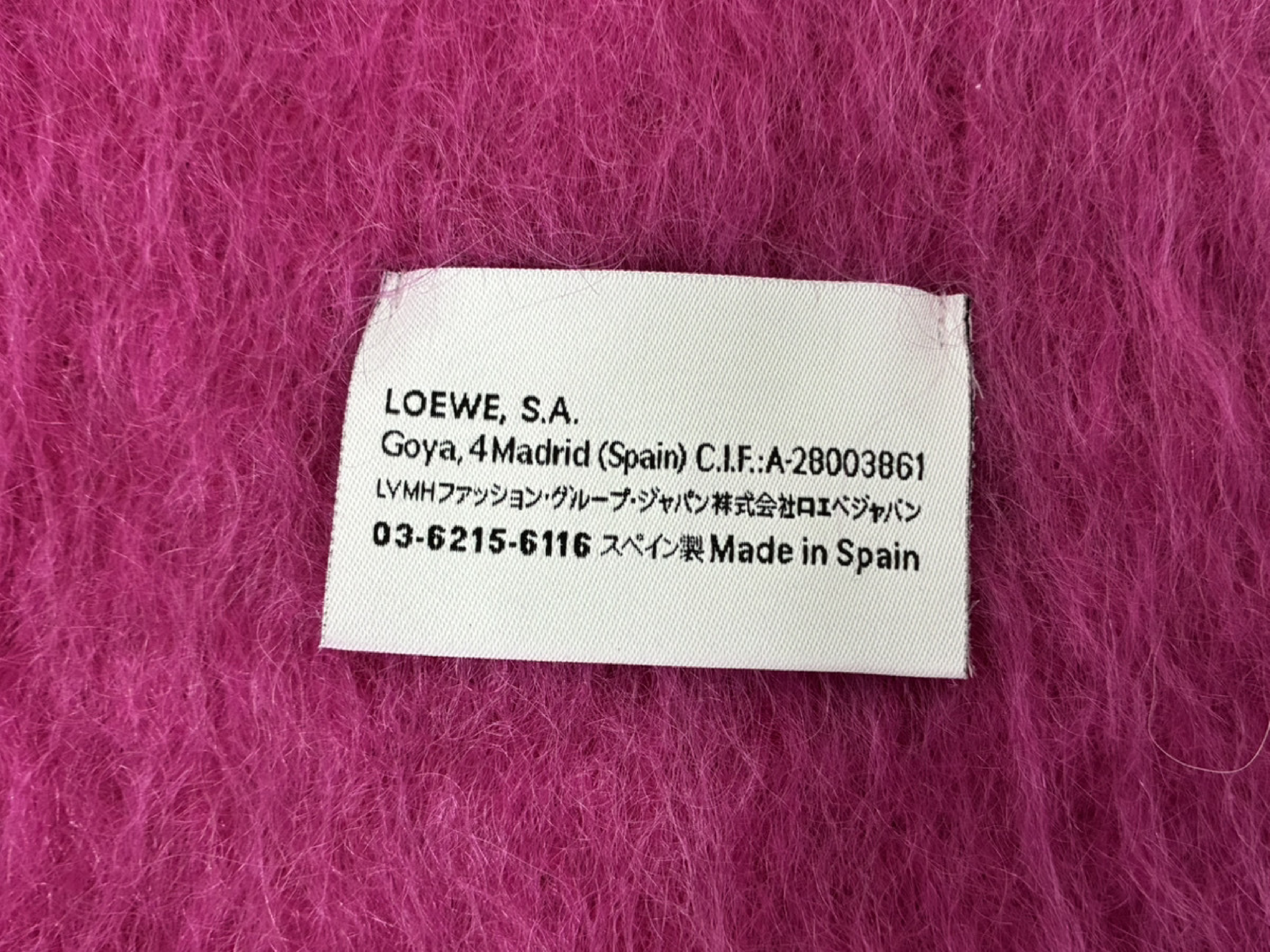 Mohair Scarf Pink White Other Accessories — view 3