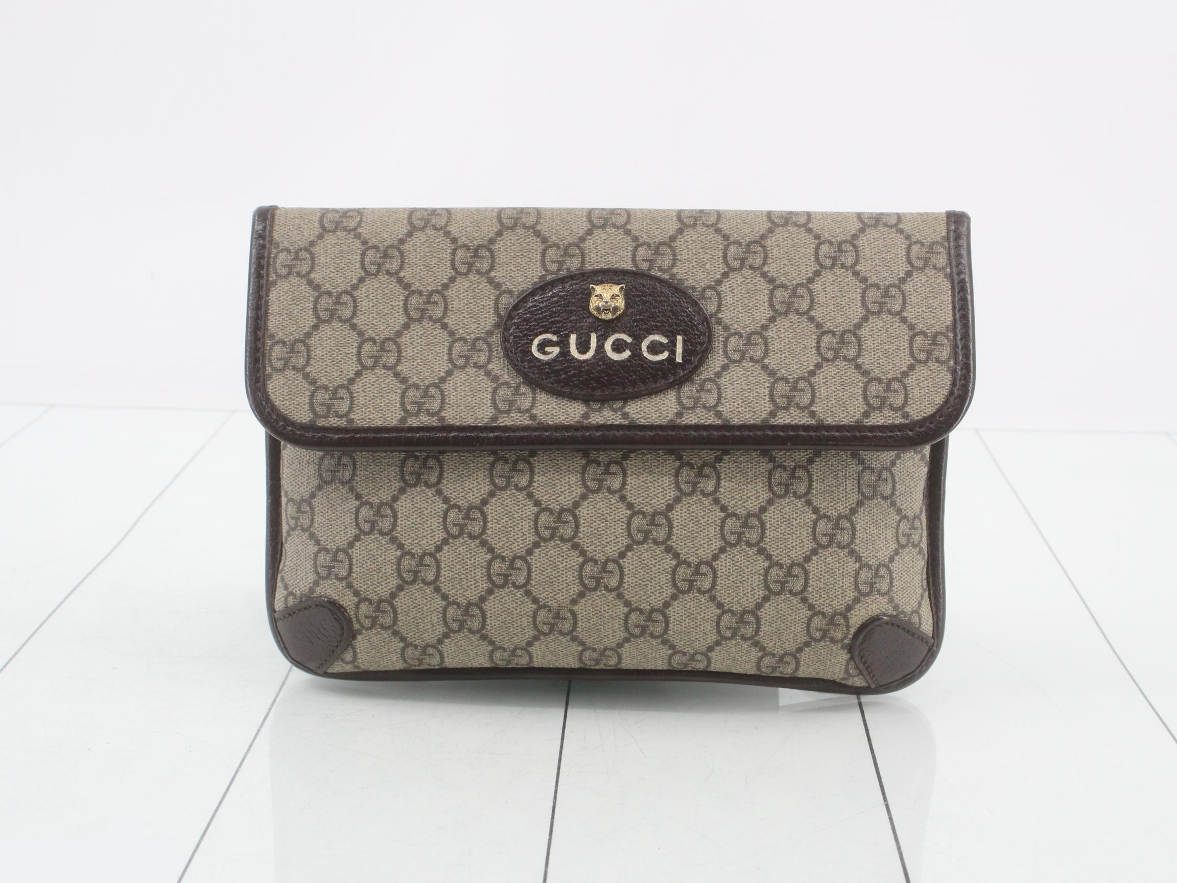Metal Cat Head Shoulder Bag, GG Supreme, Sherry Line
