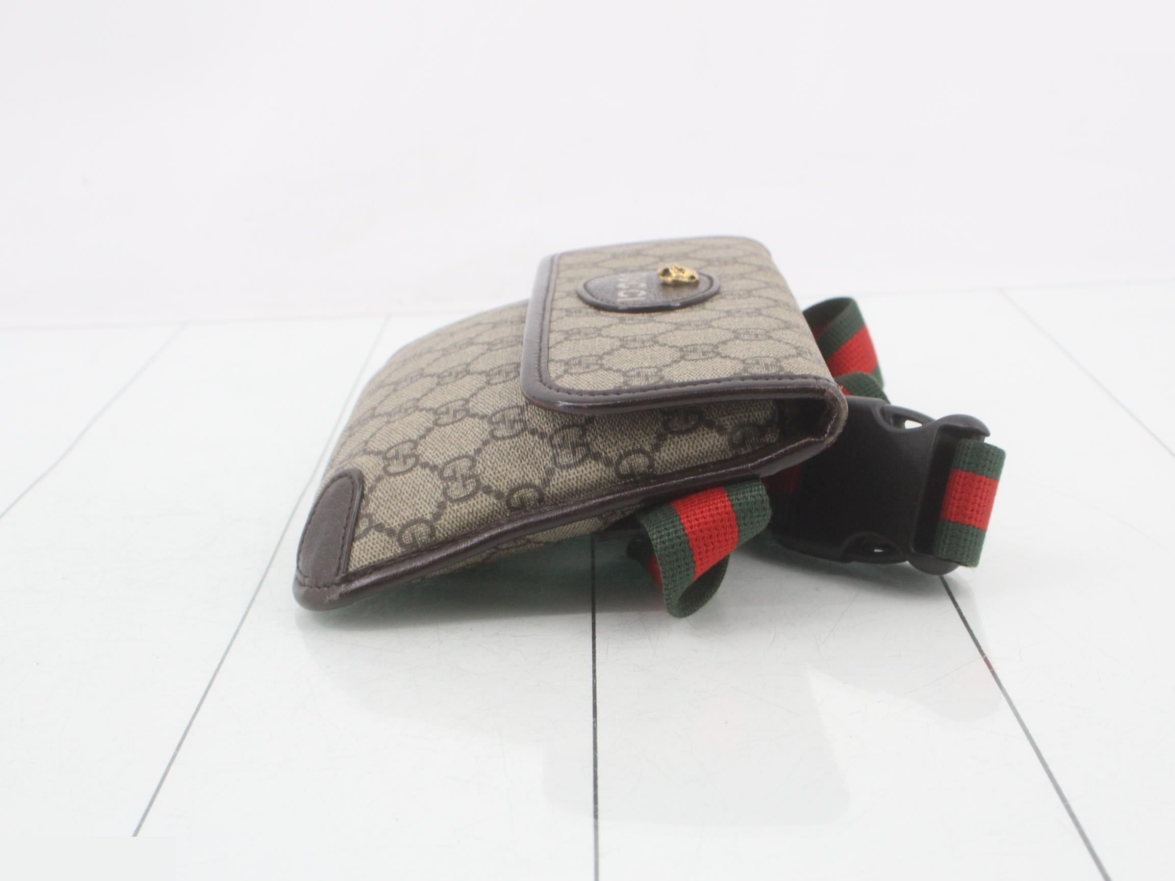Metal Cat Head Shoulder Bag, GG Supreme, Sherry Line — view 3
