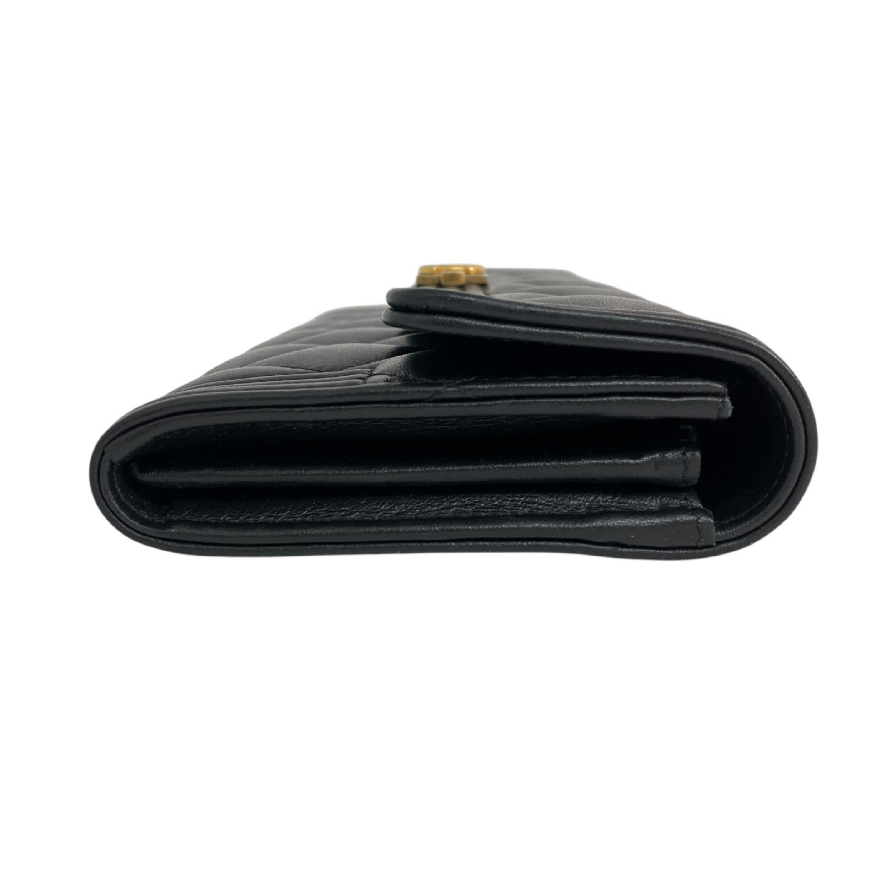 【*Shipped from: Hong Kong*】CHANEL Black Lambskin Boy No.26 Long Wallet — view 4