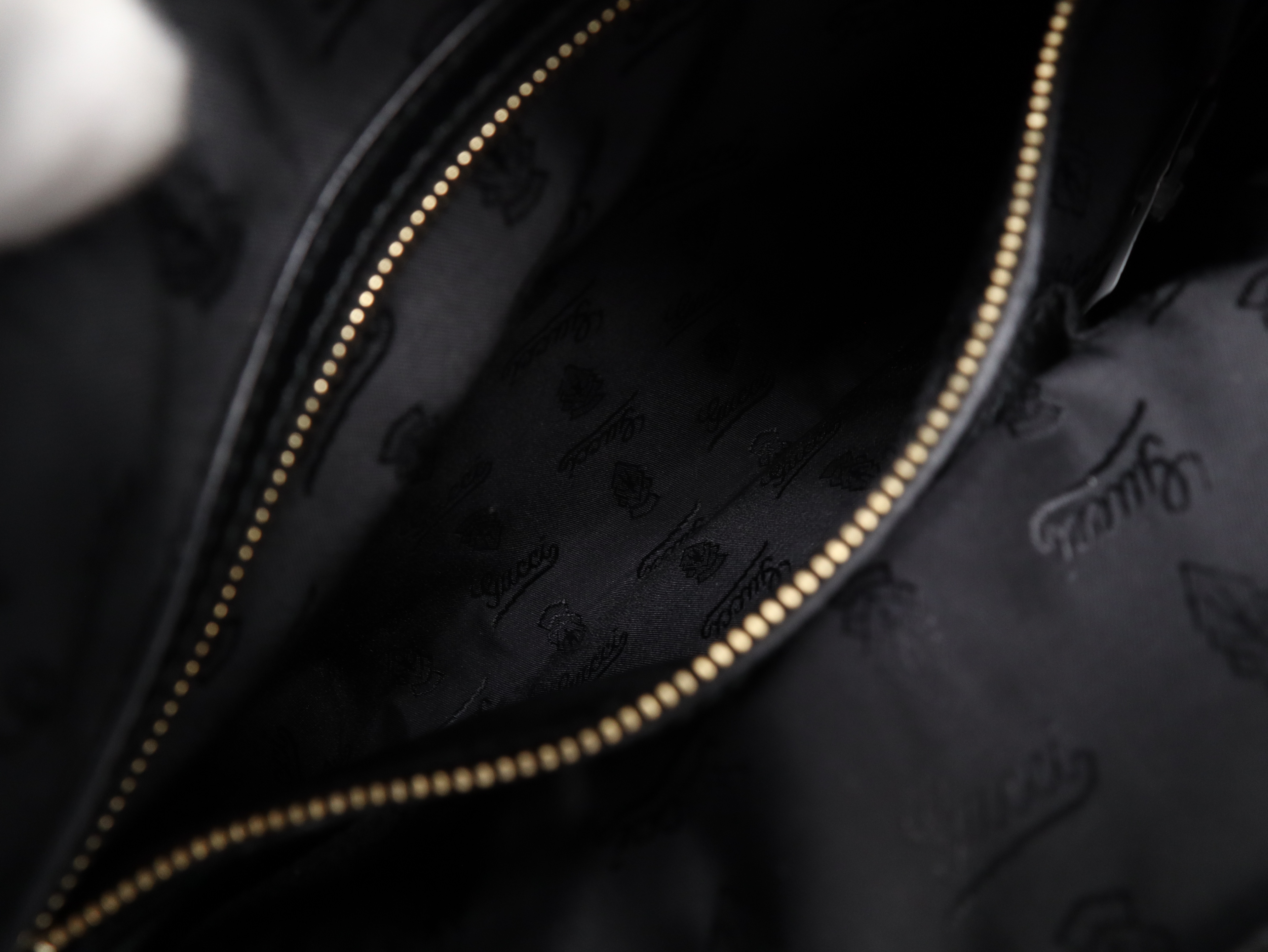 189885 Enamel Shoulder Bag with Ribbon, Black Shoulder Bag — view 9