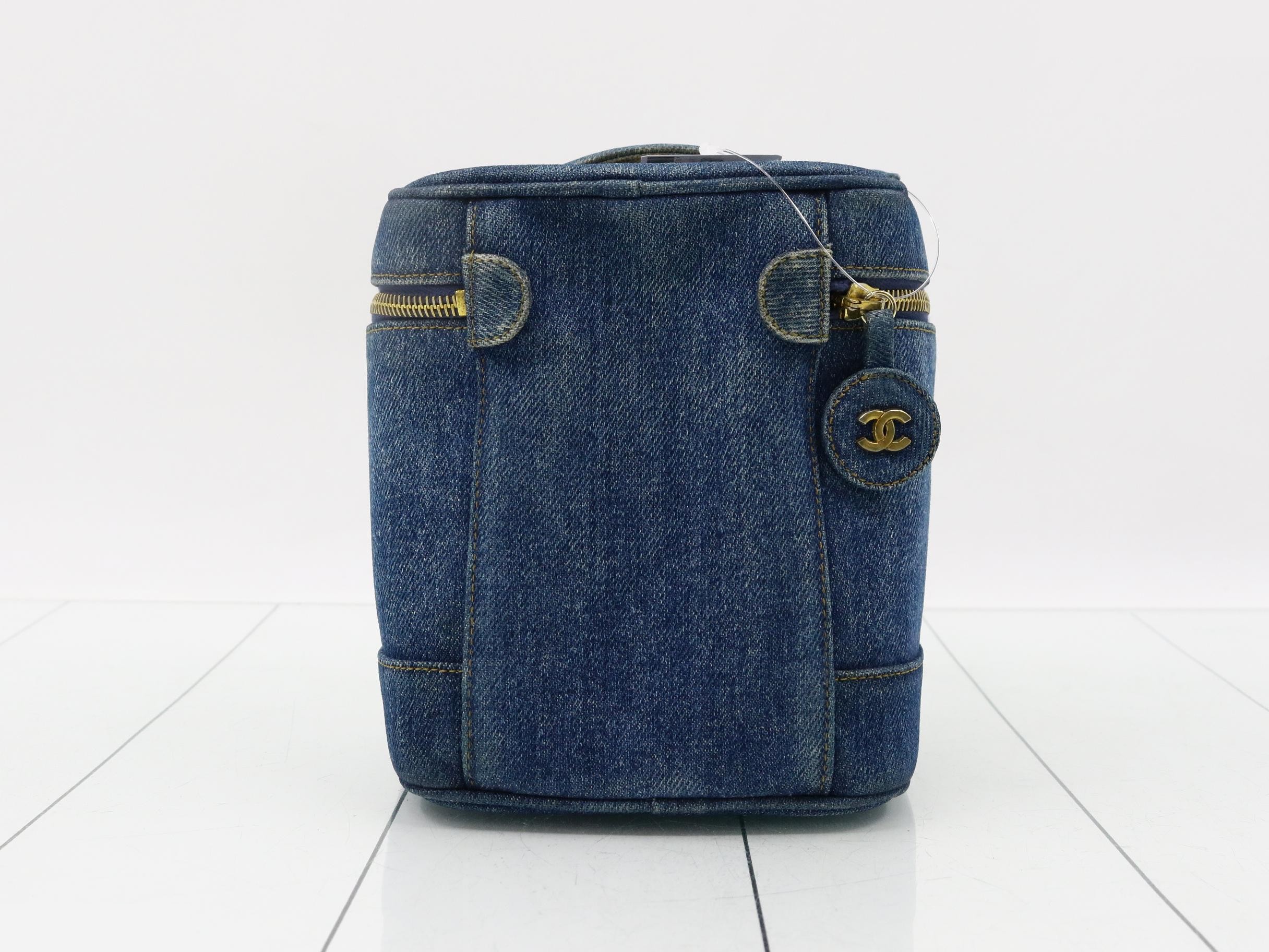 Denim, large Coco vanity bag, stickers — view 2