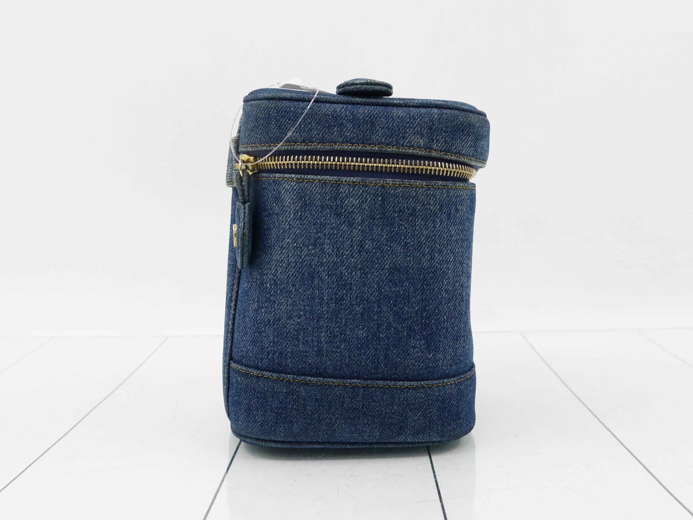 Denim, large Coco vanity bag, stickers — view 4