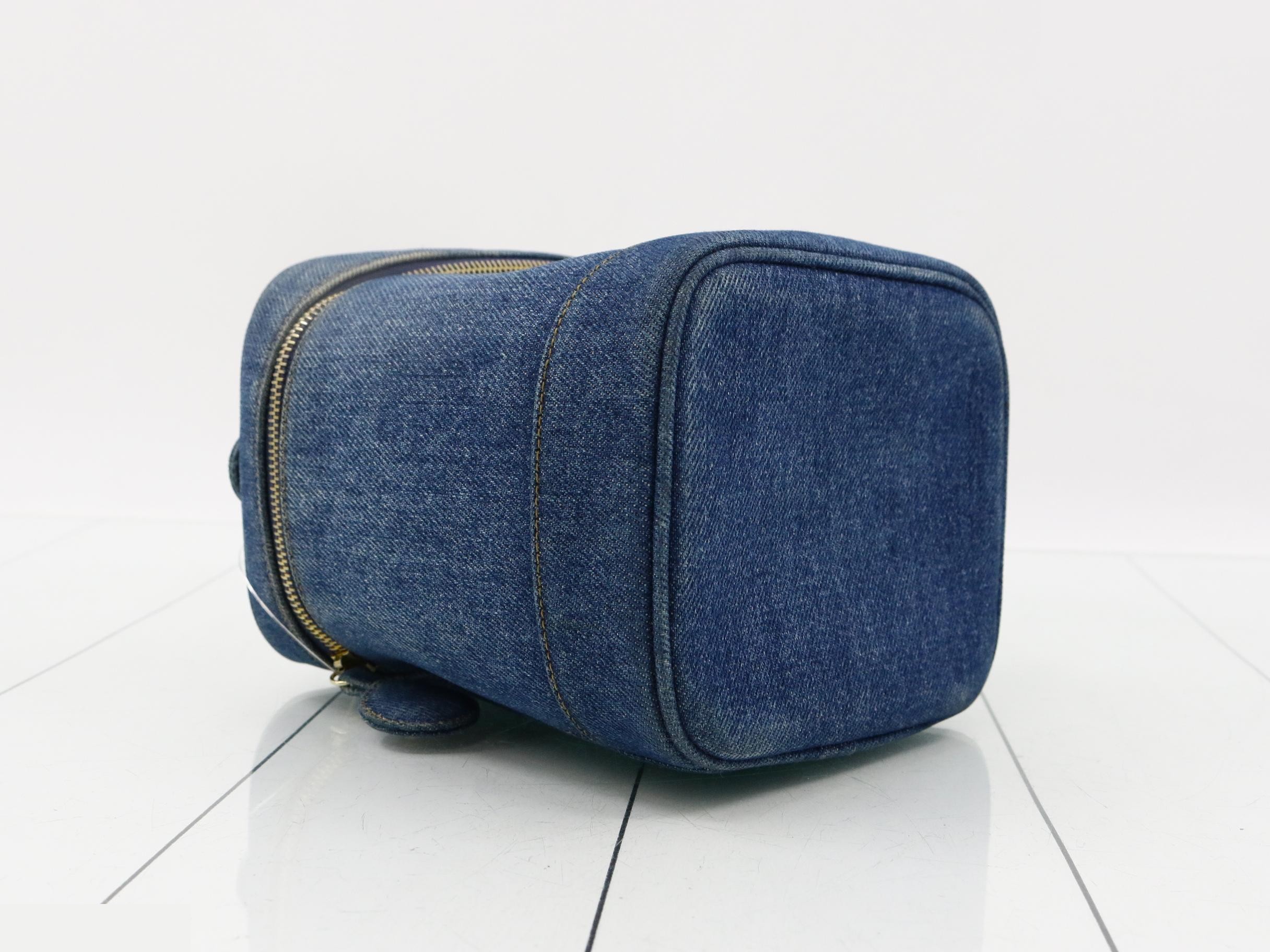 Denim, large Coco vanity bag, stickers — view 5