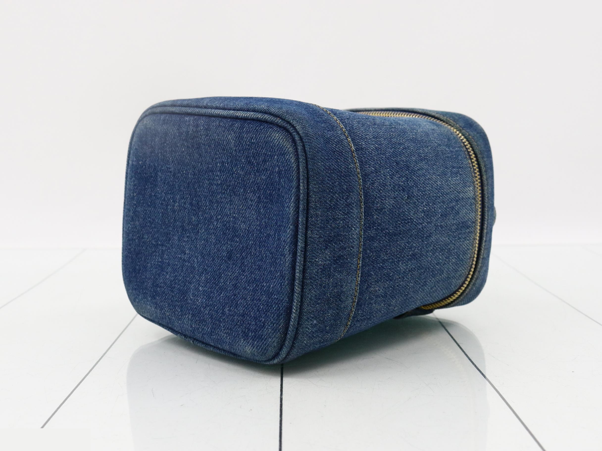 Denim, large Coco vanity bag, stickers — view 6