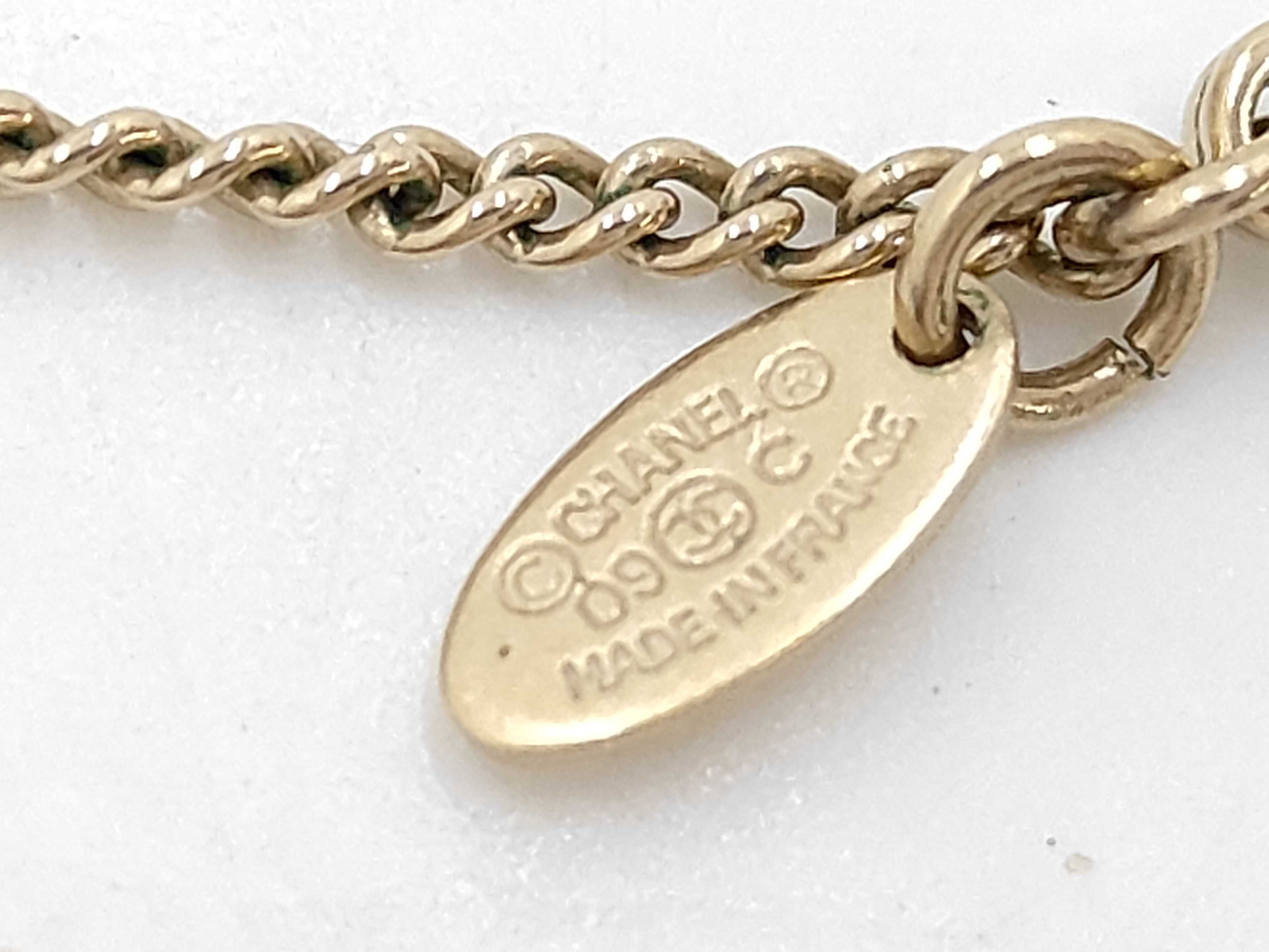 Coco Mark Dome Necklace with Rhinestones, Pink Necklace — view 5