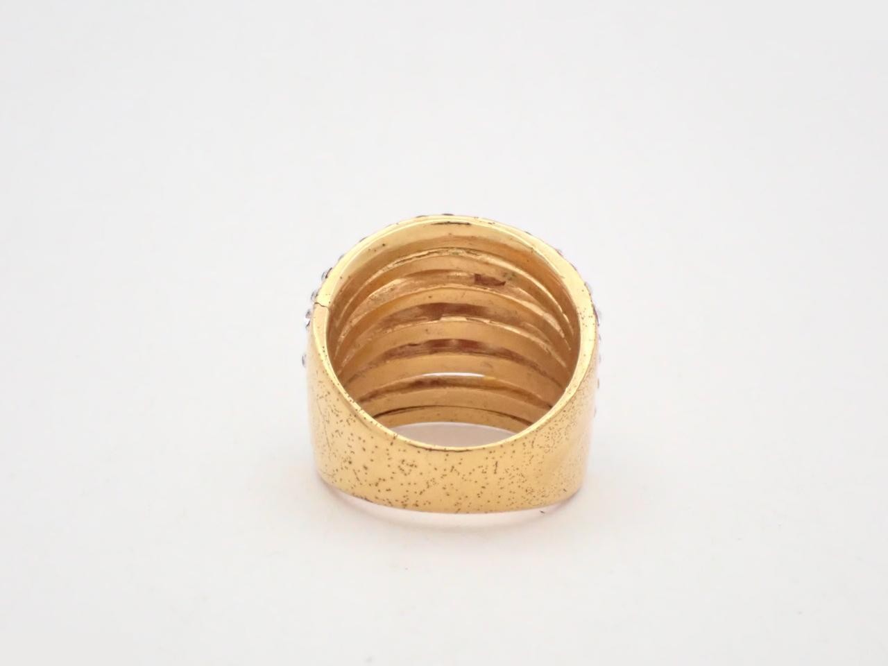 Coco Mark Rhinestone Ring, with Box, Size #13 — view 2