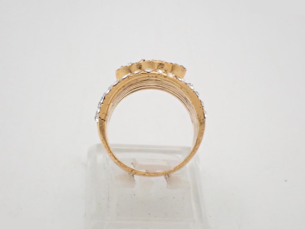 Coco Mark Rhinestone Ring, with Box, Size #13 — view 3