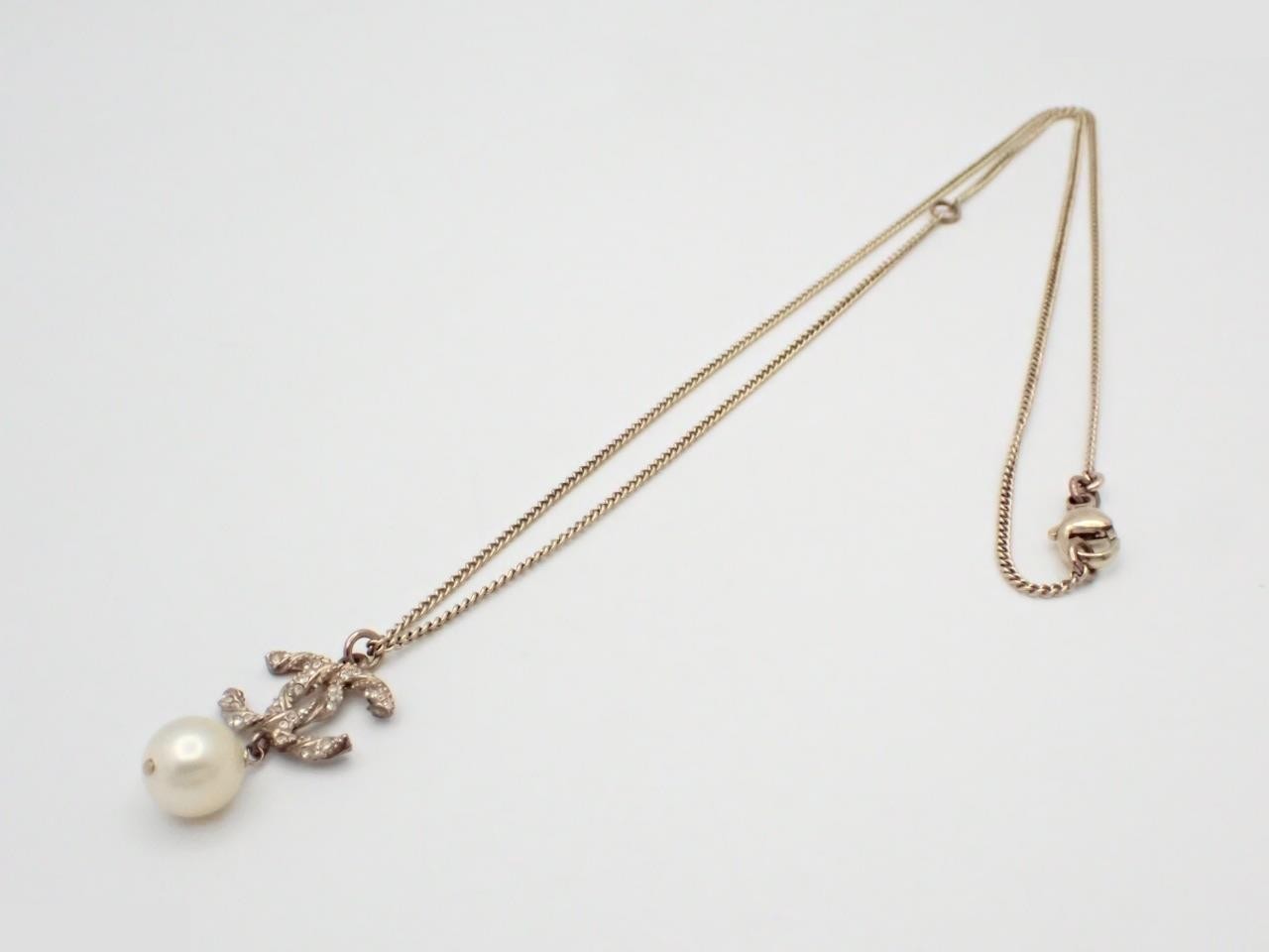Coco Mark Necklace Pearl Chain Approx. 60cm — view 3