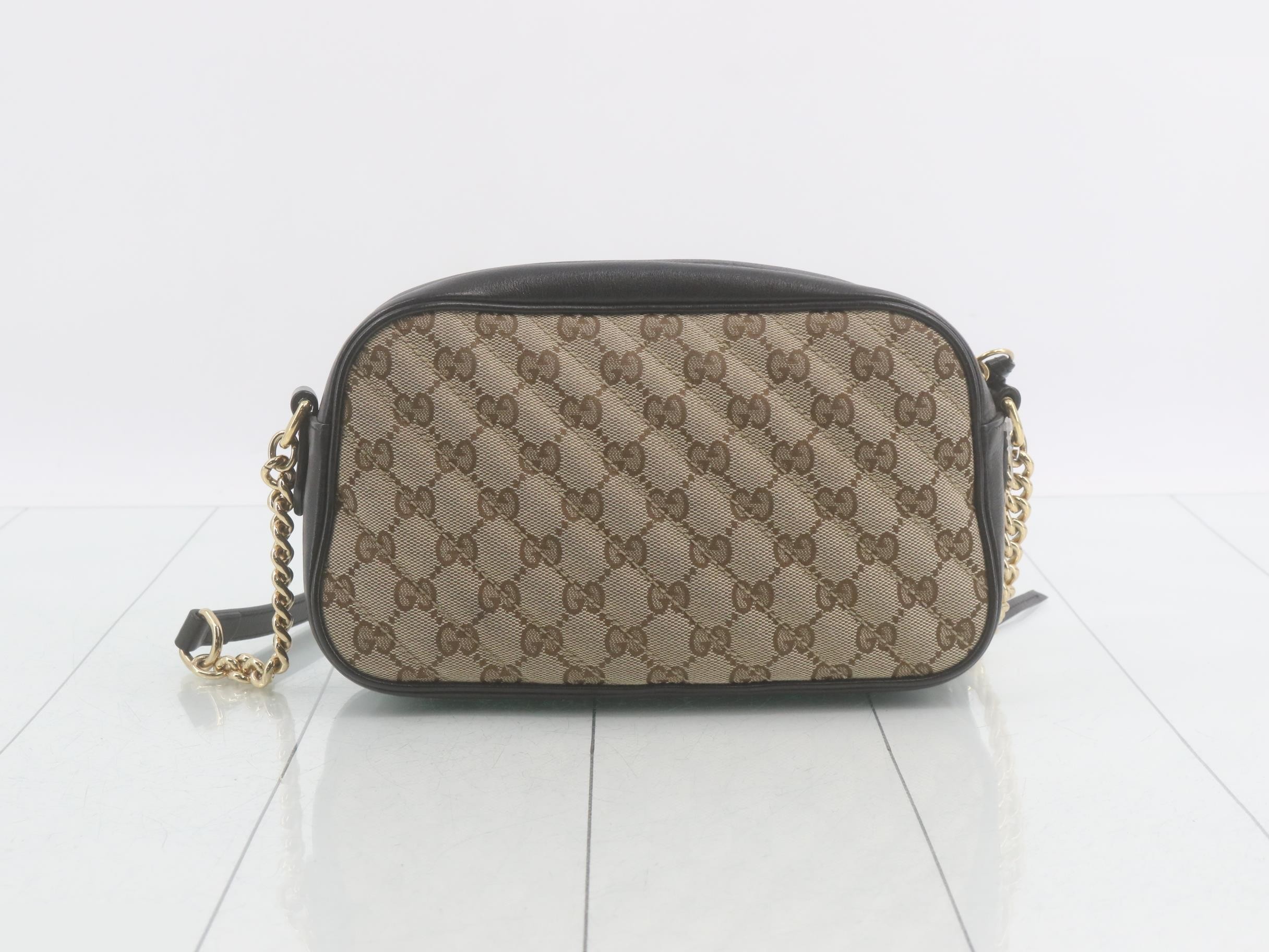 GG Marmont GG Canvas Leather Shoulder Bag — view 2