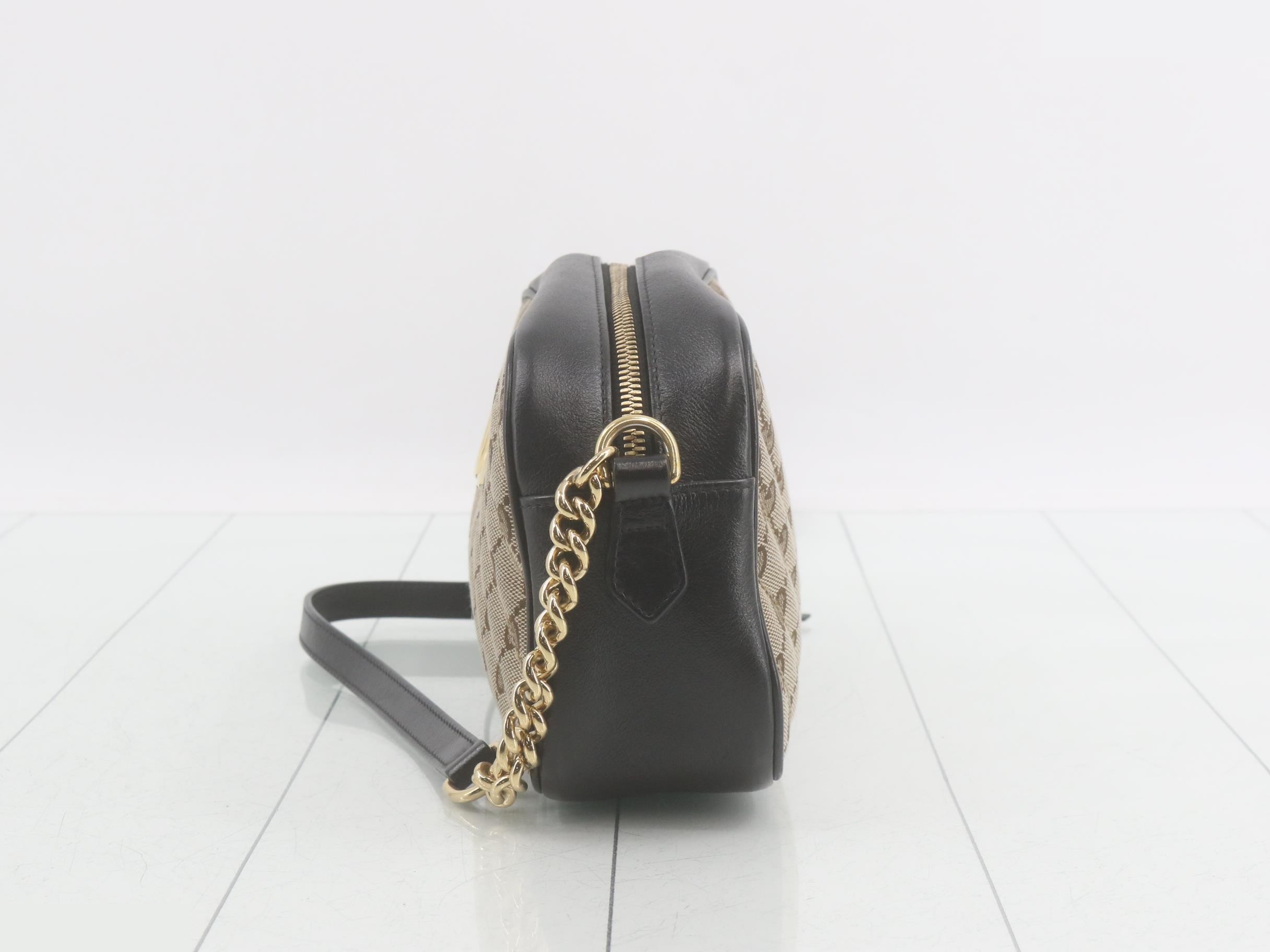 GG Marmont GG Canvas Leather Shoulder Bag — view 3