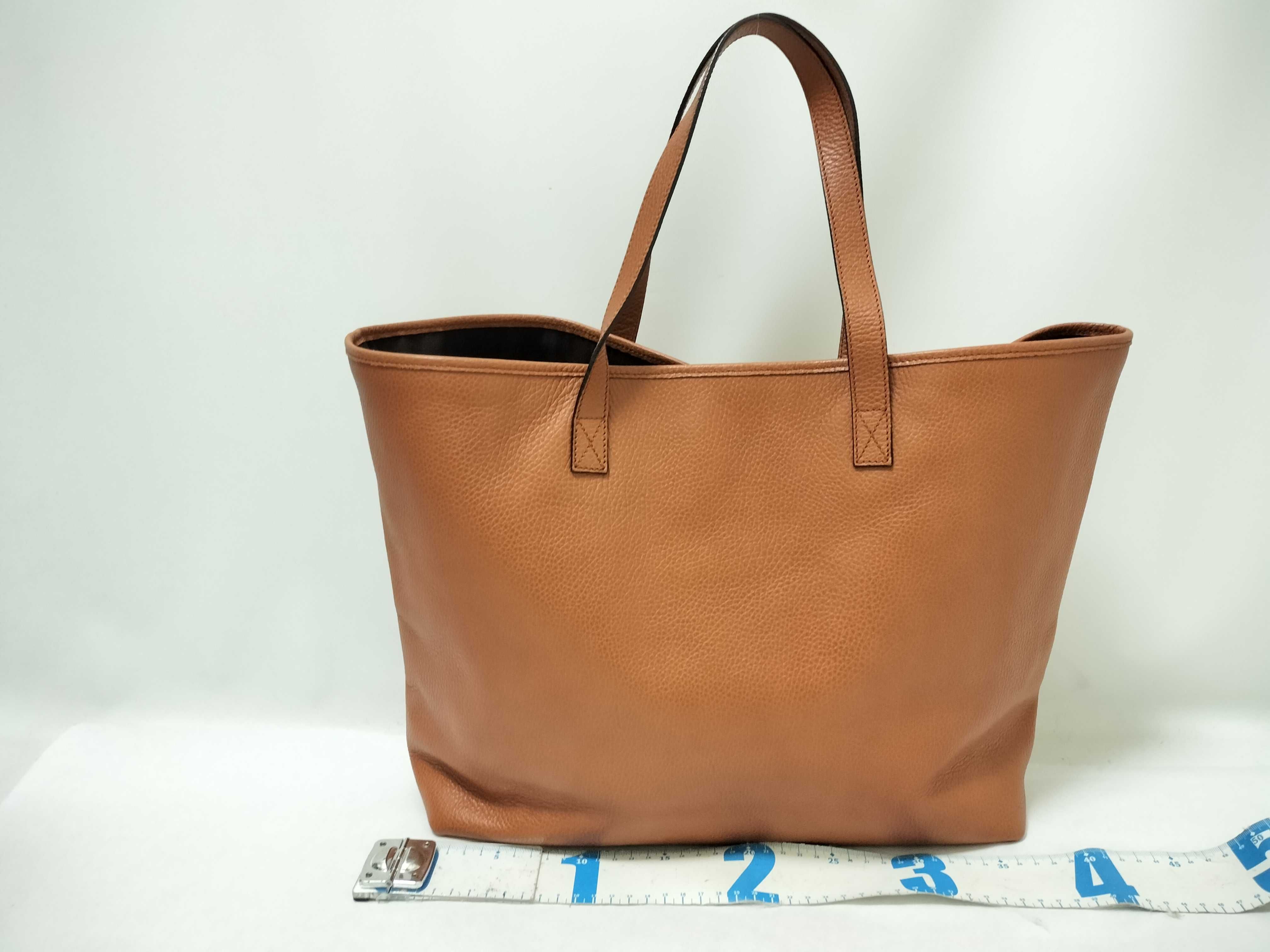 211525 Tote Bag, Brown Leather Tote Bag — view 2