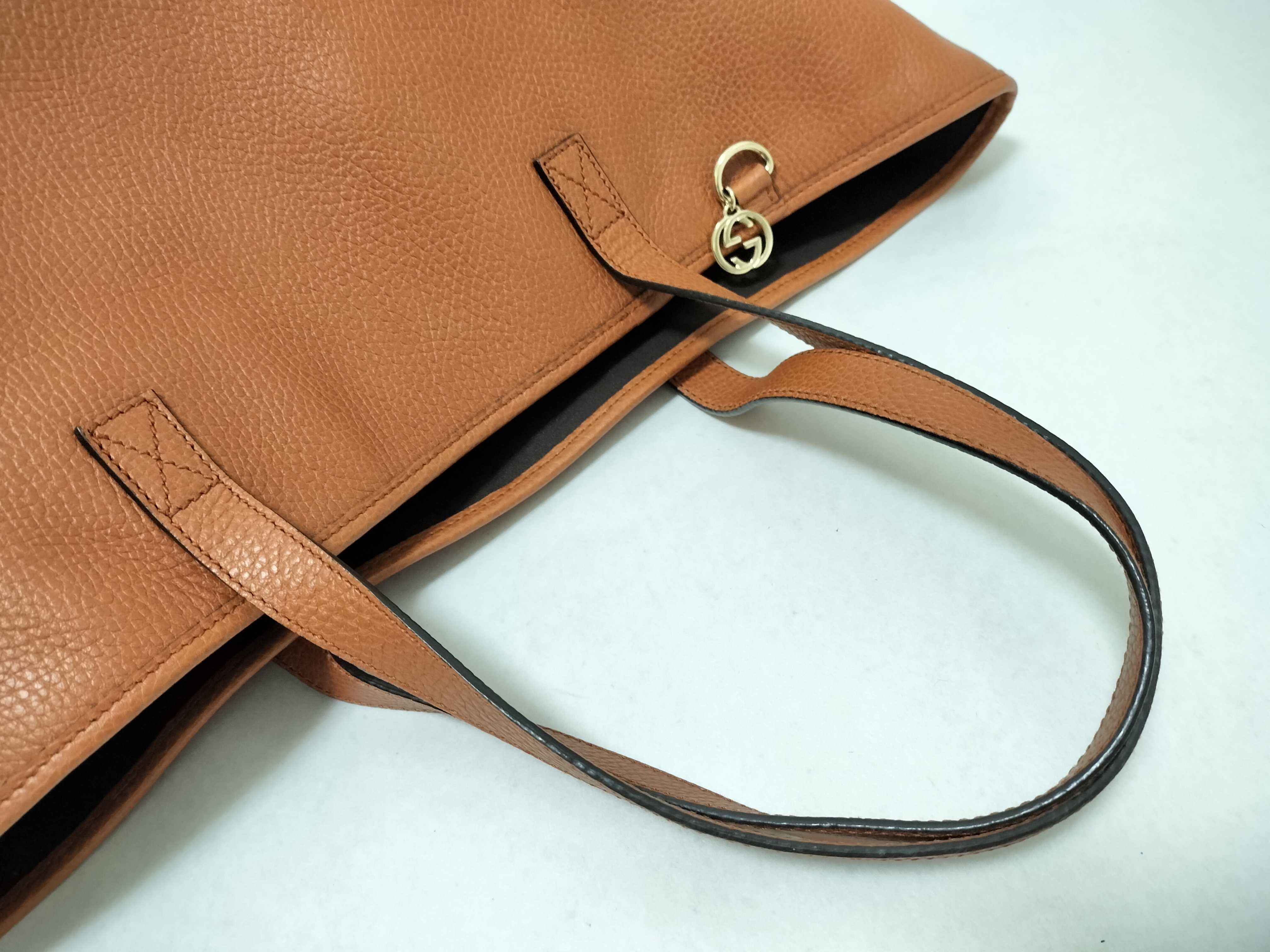 211525 Tote Bag, Brown Leather Tote Bag — view 3