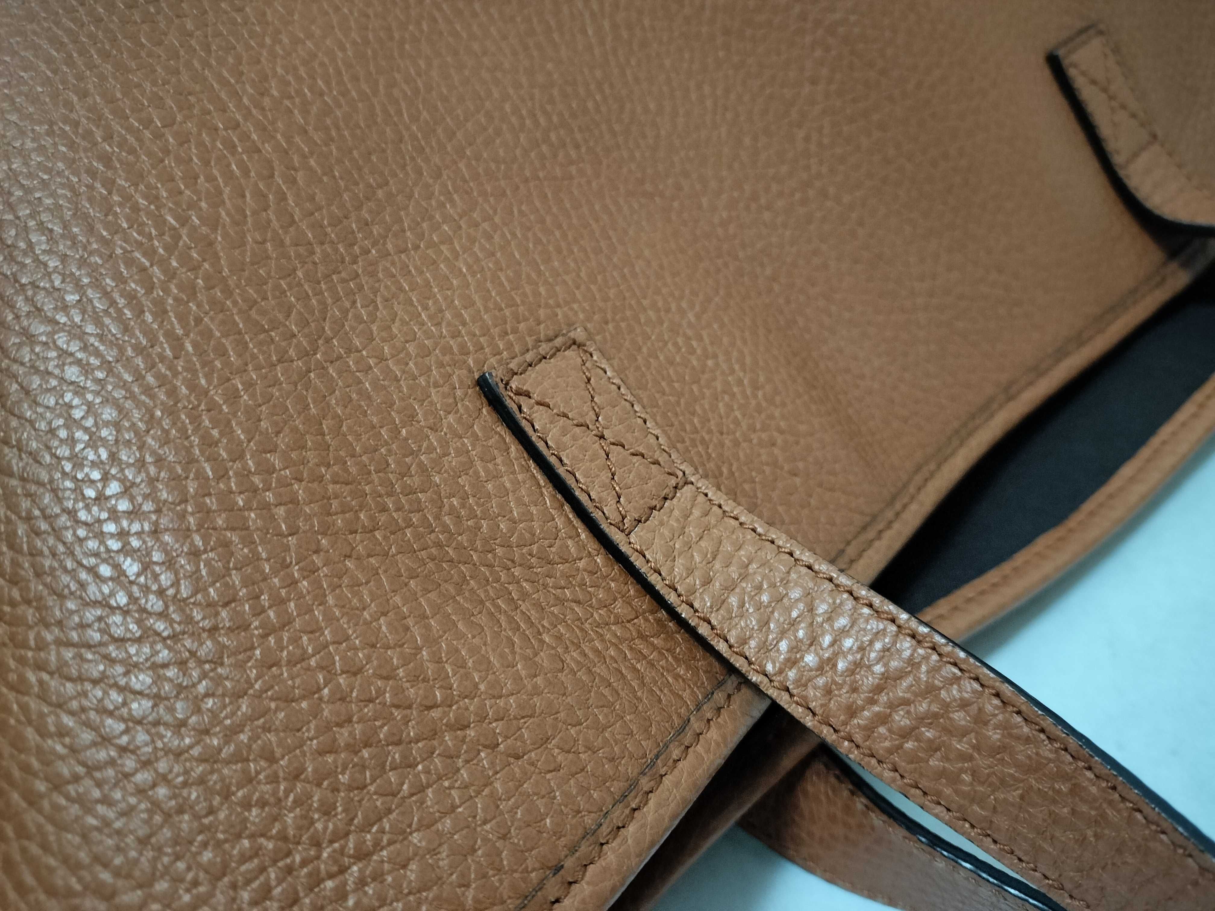 211525 Tote Bag, Brown Leather Tote Bag — view 5