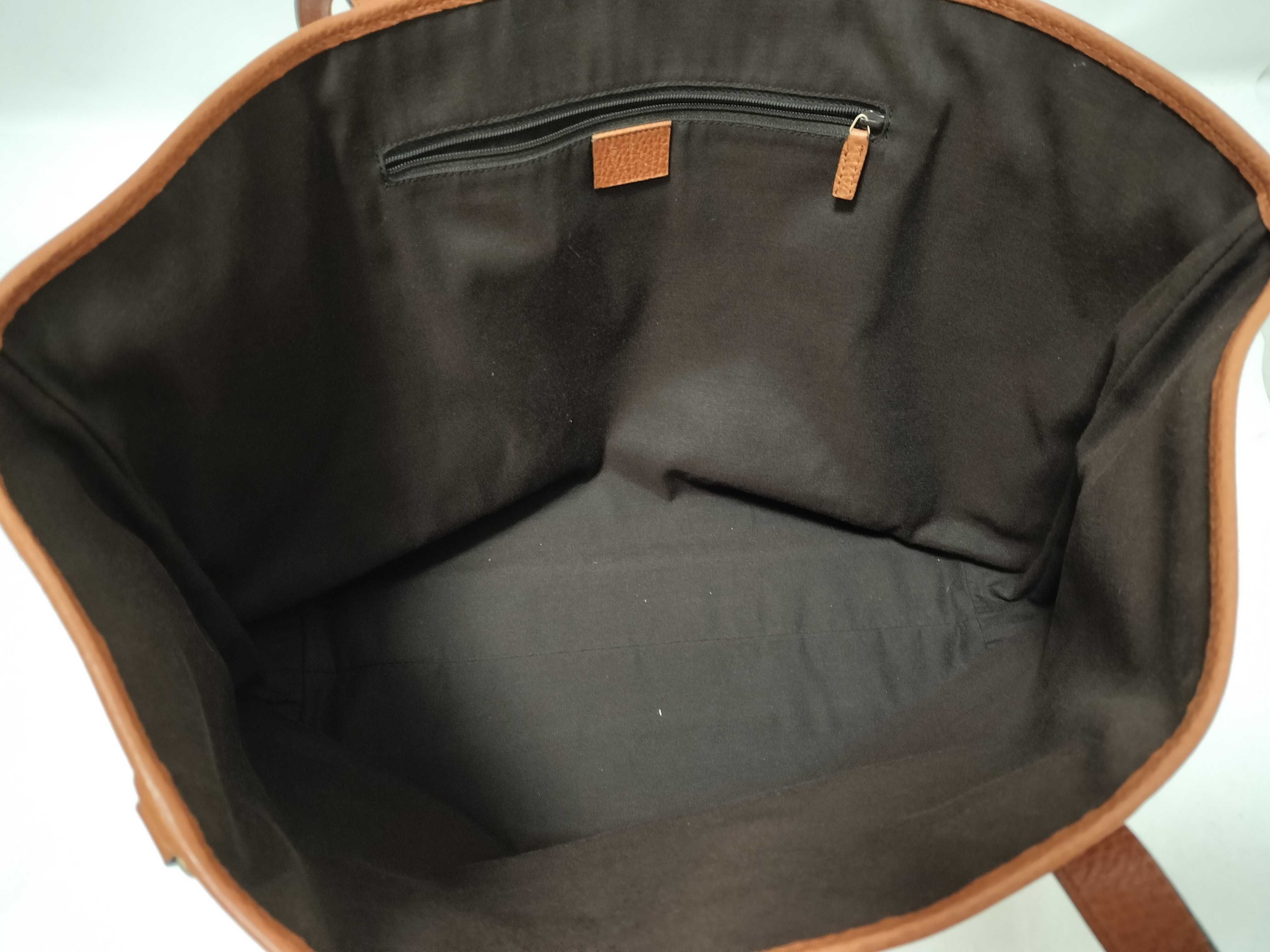 211525 Tote Bag, Brown Leather Tote Bag — view 9