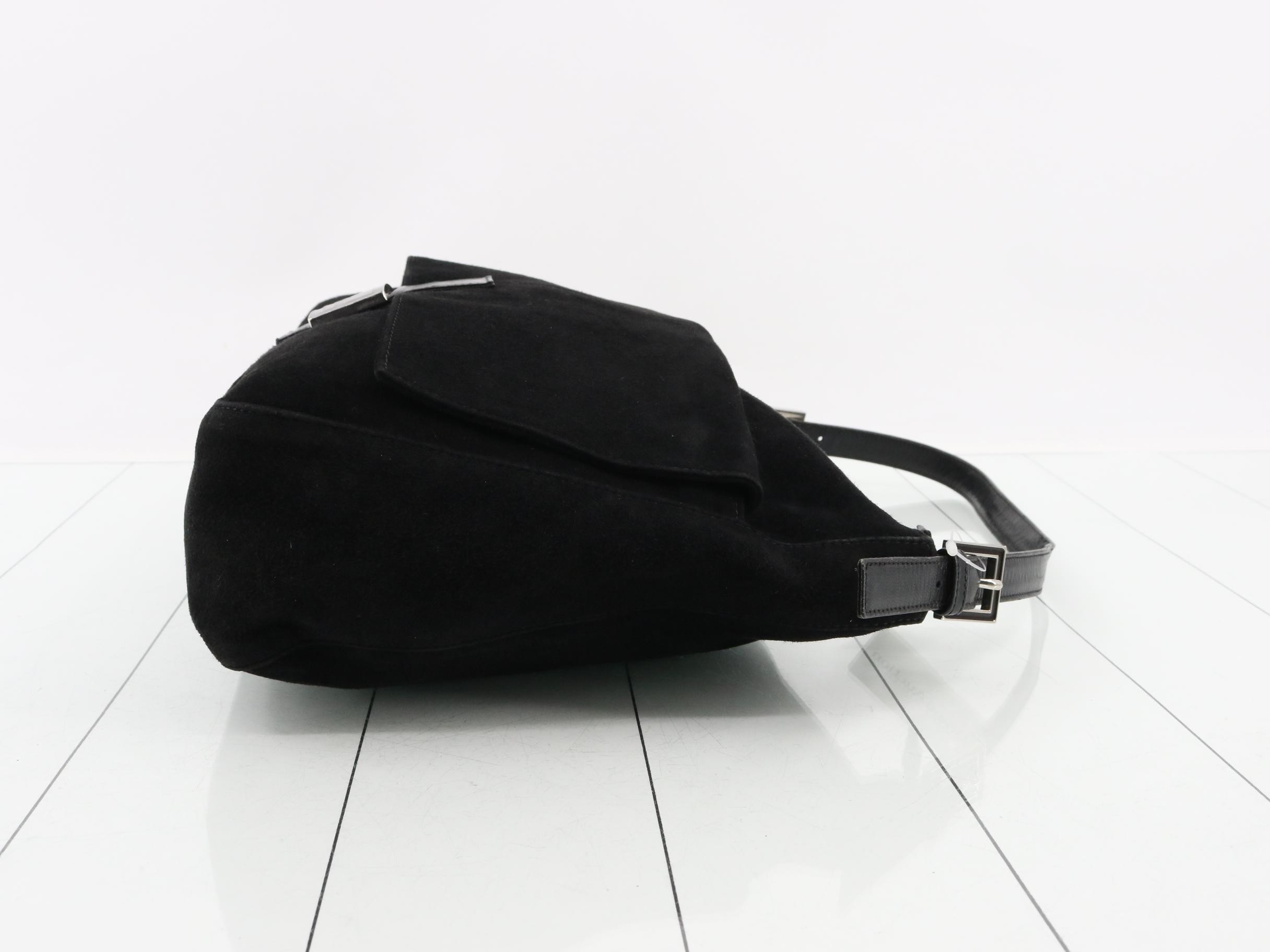 Suede Mamma Baguette Shoulder Bag — view 3