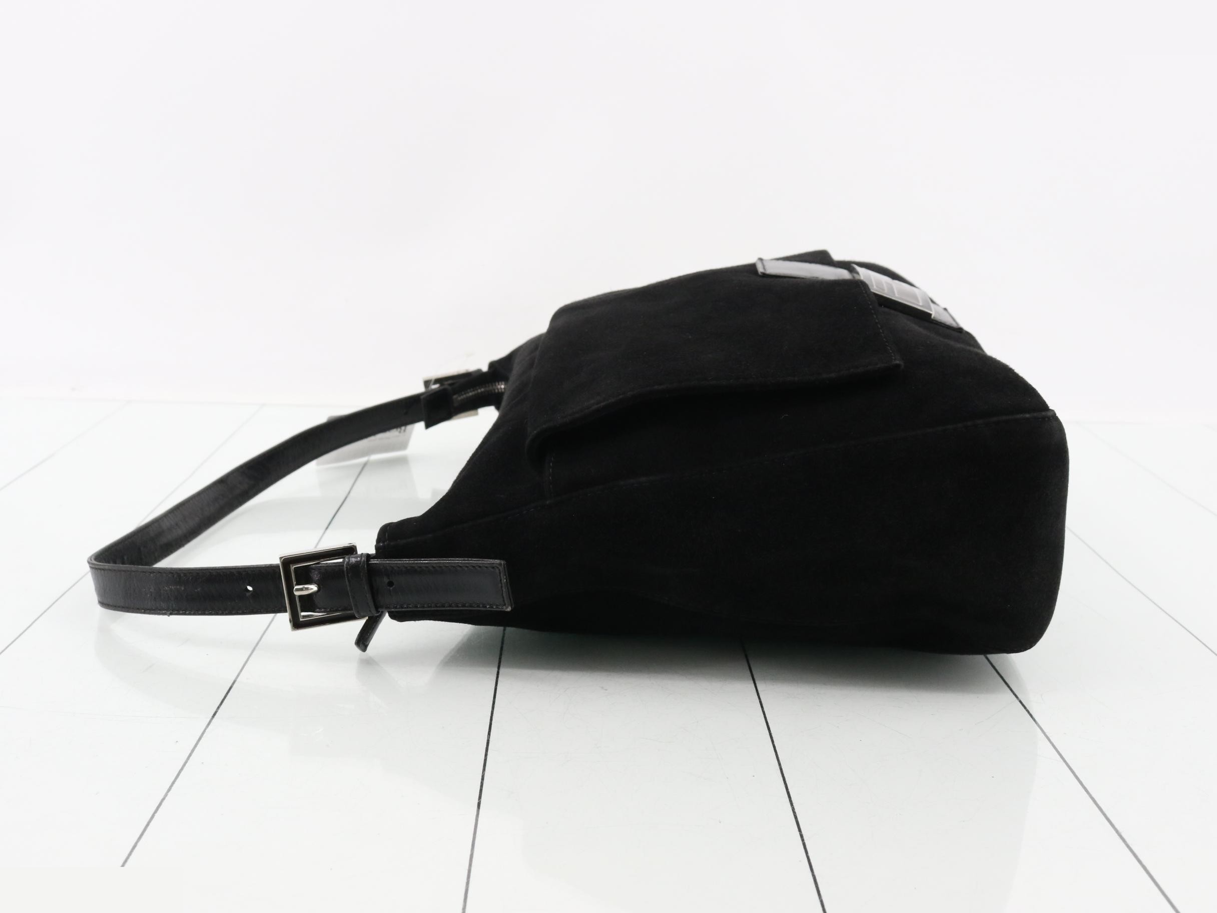 Suede Mamma Baguette Shoulder Bag — view 4