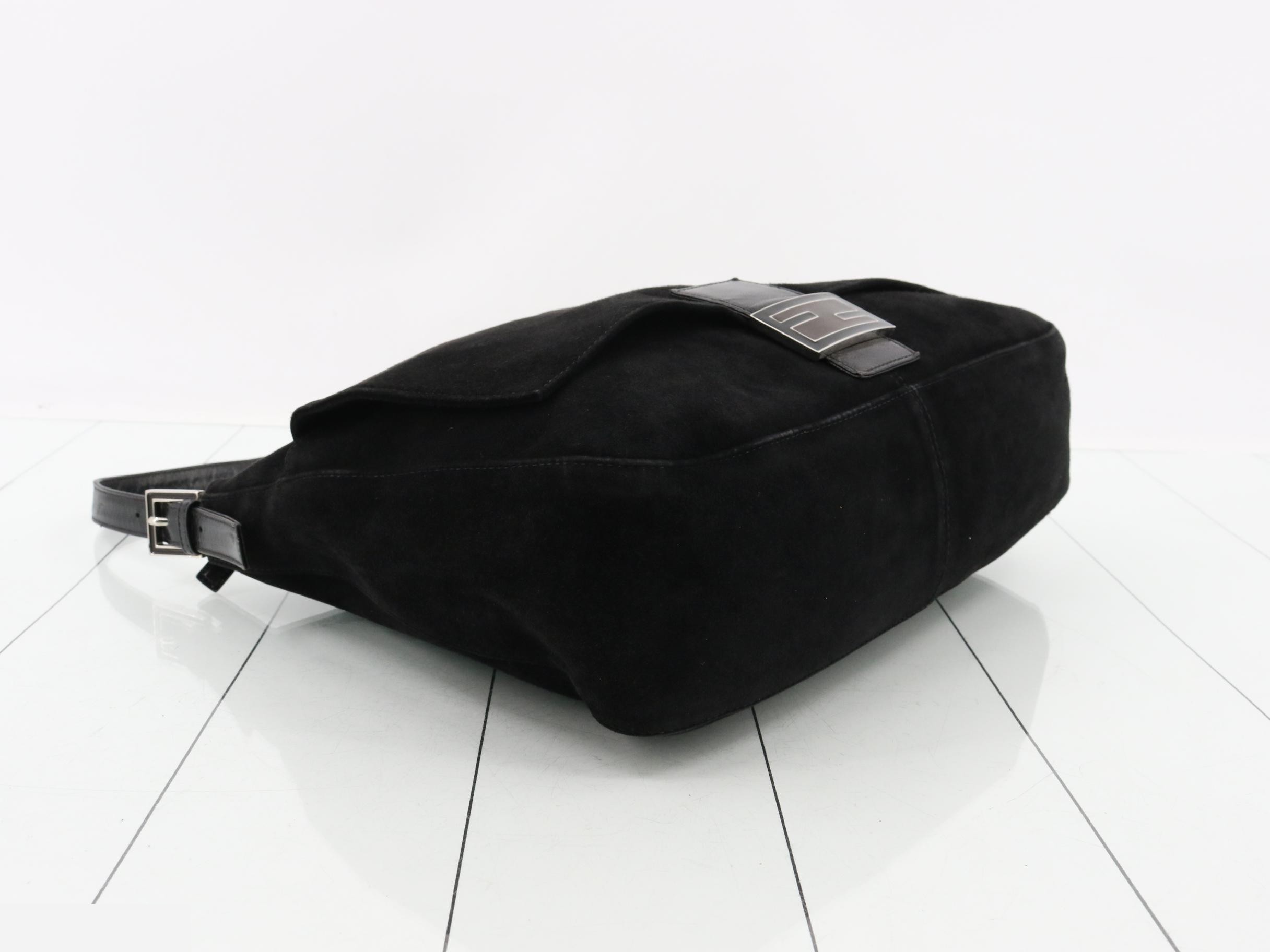 Suede Mamma Baguette Shoulder Bag — view 5