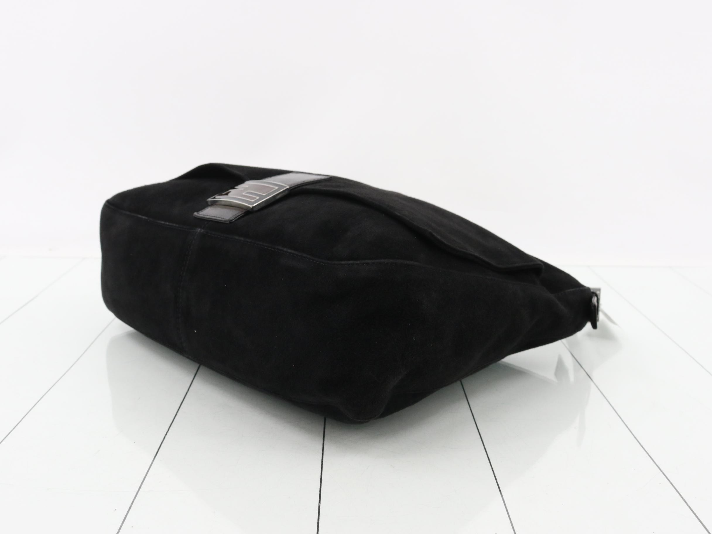 Suede Mamma Baguette Shoulder Bag — view 6
