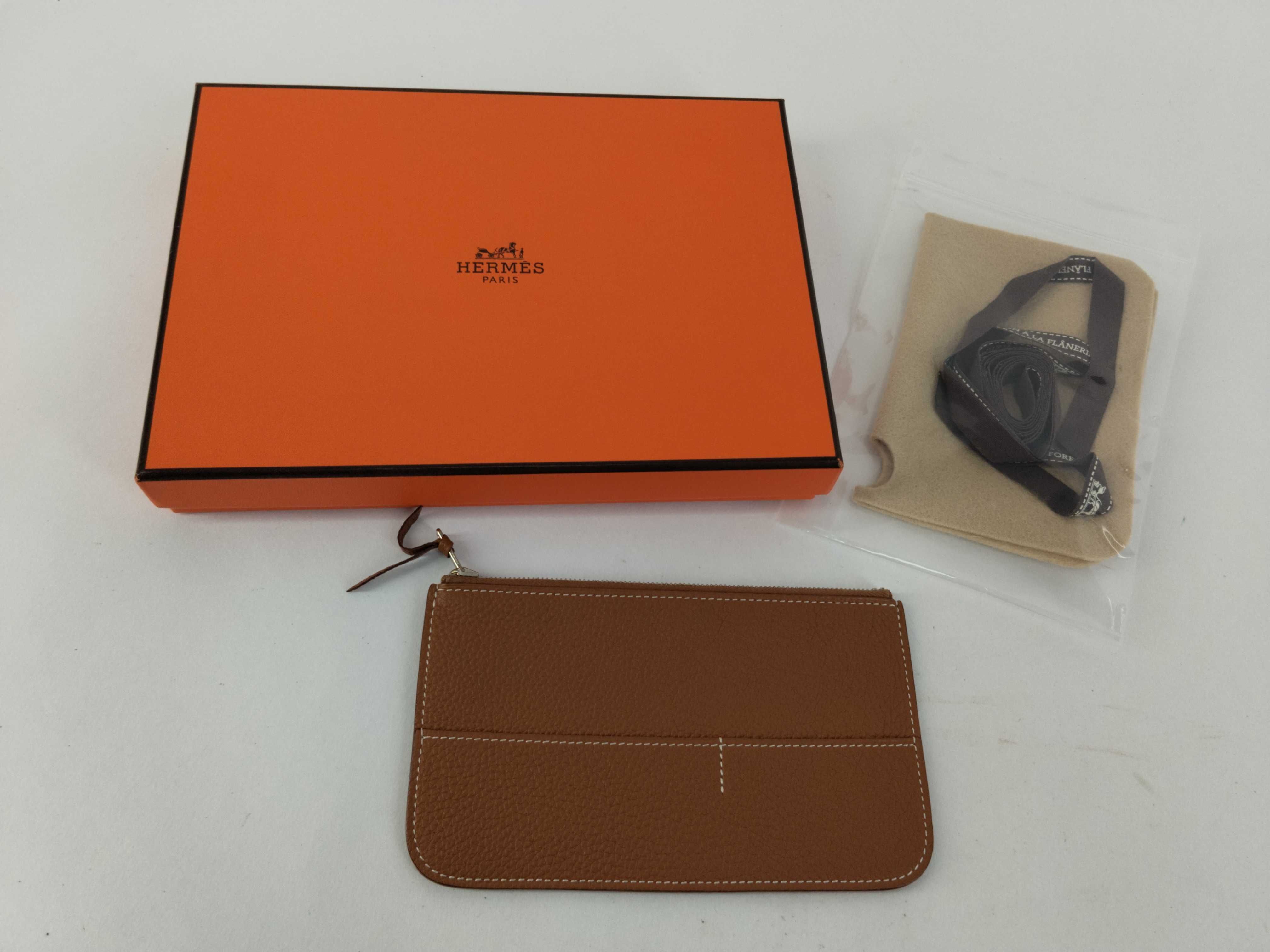 Dogon Duo GM Long Wallet, Gold Togo Leather, T Stamp, Silver Hardware — view 15