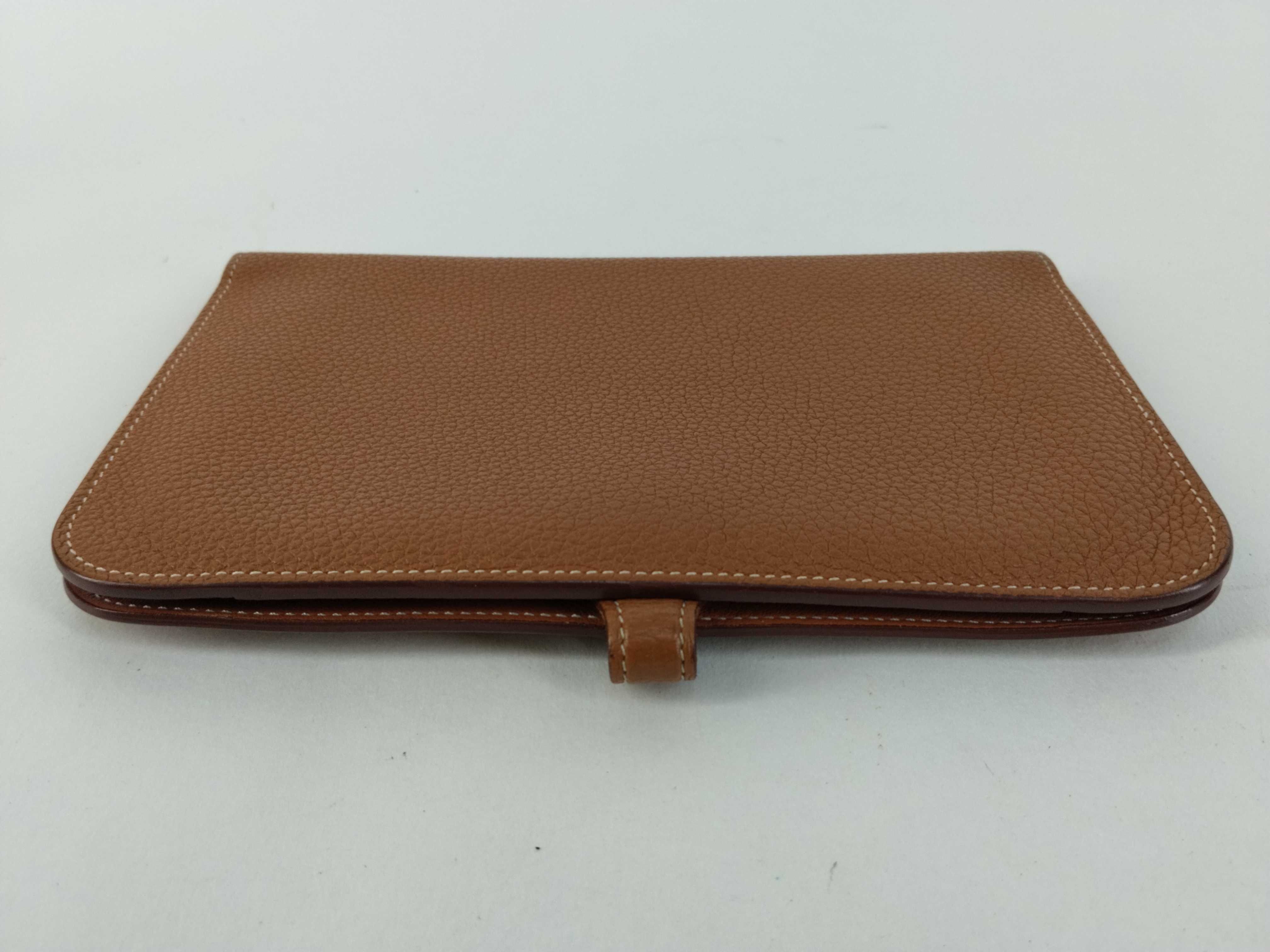 Dogon Duo GM Long Wallet, Gold Togo Leather, T Stamp, Silver Hardware — view 5