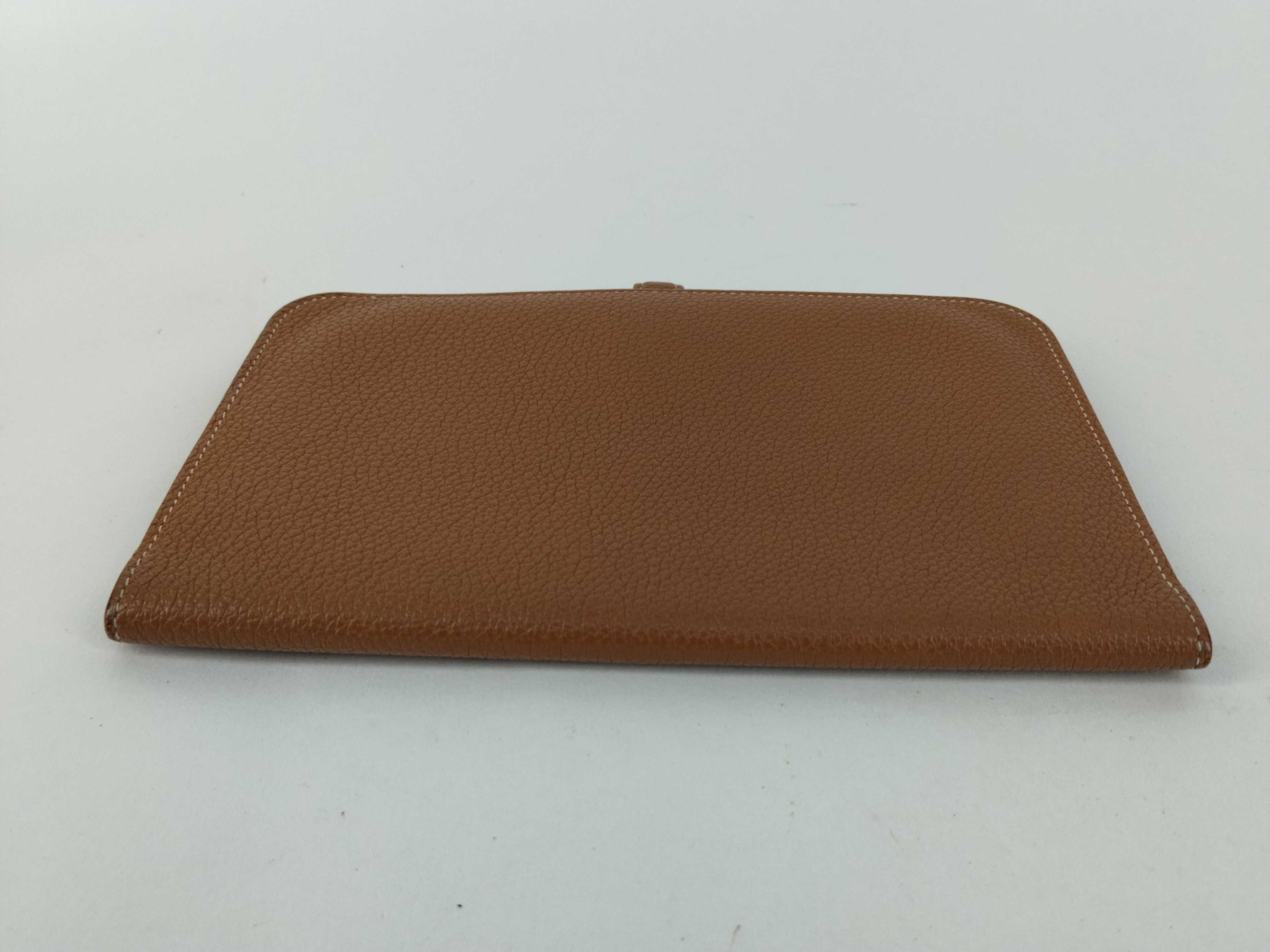 Dogon Duo GM Long Wallet, Gold Togo Leather, T Stamp, Silver Hardware — view 7