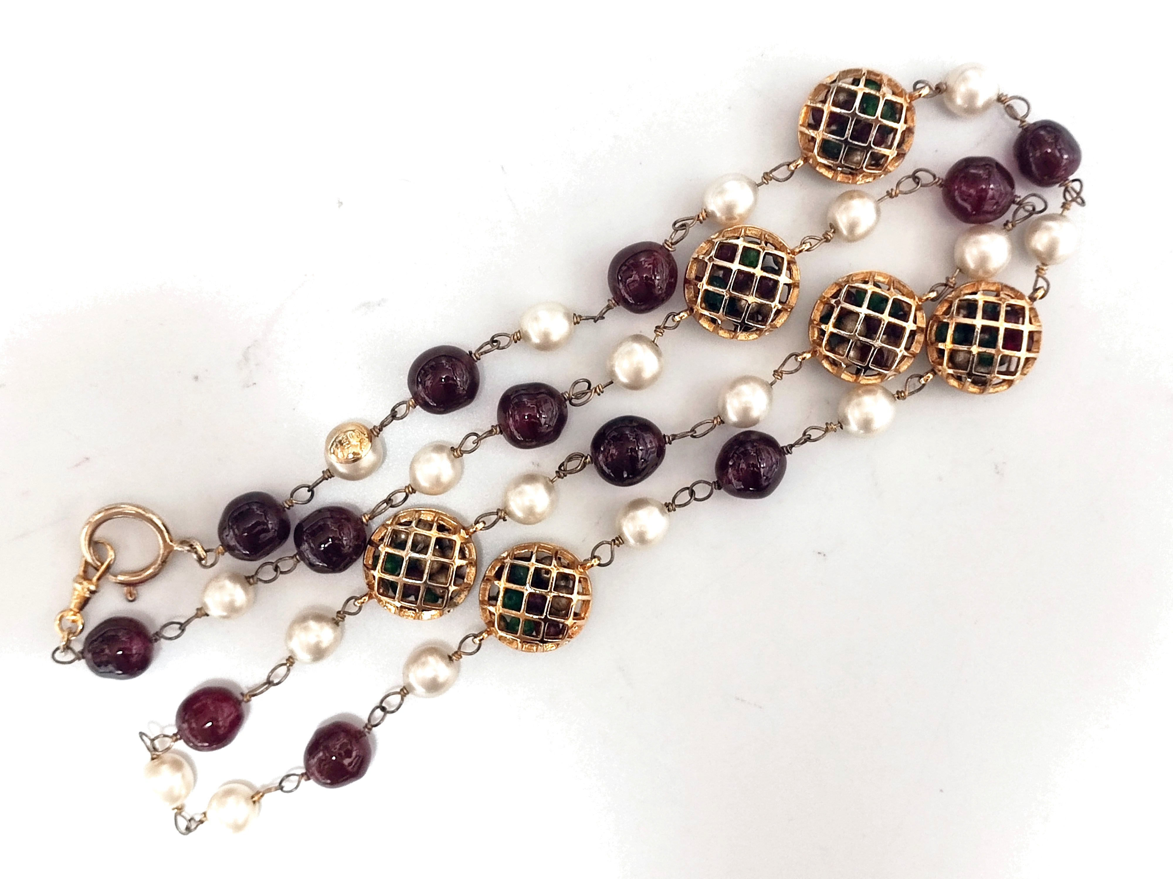 Basket, colored ball, pearl necklace, neck circumference approximately 90cm — view 11