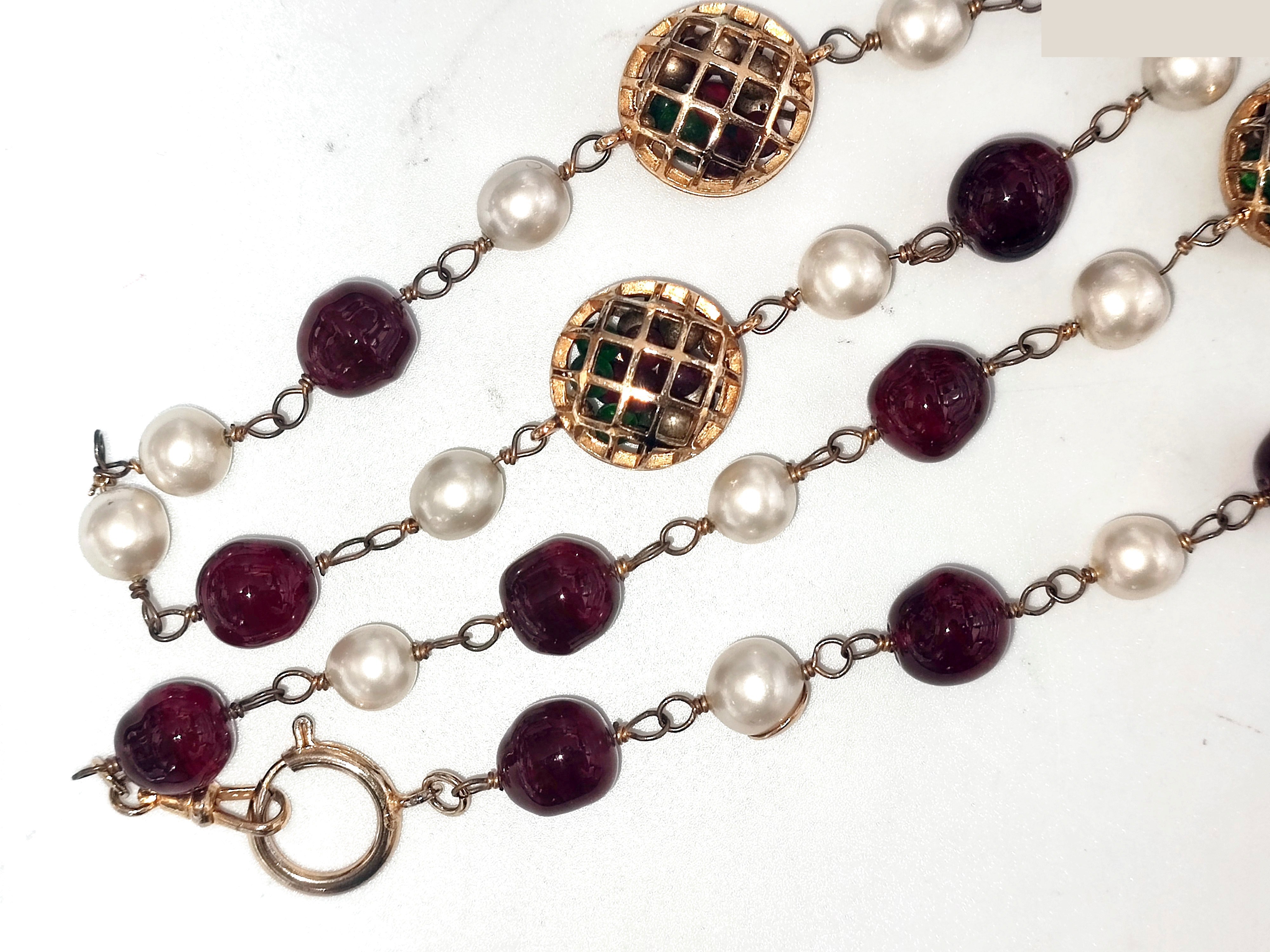 Basket, colored ball, pearl necklace, neck circumference approximately 90cm — view 7